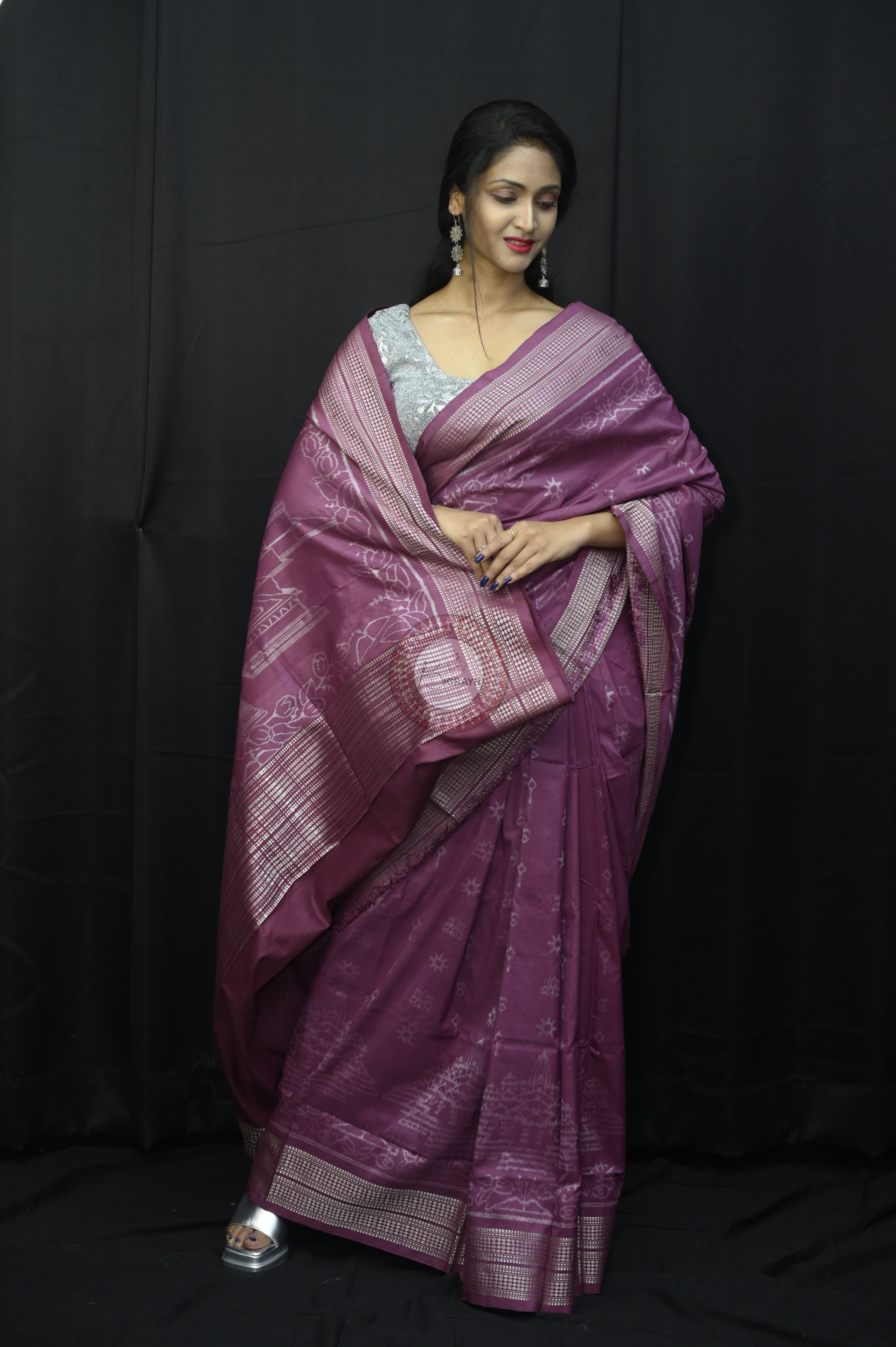 Exclusive Sri Ram Temple Natural Dye Silk Saree