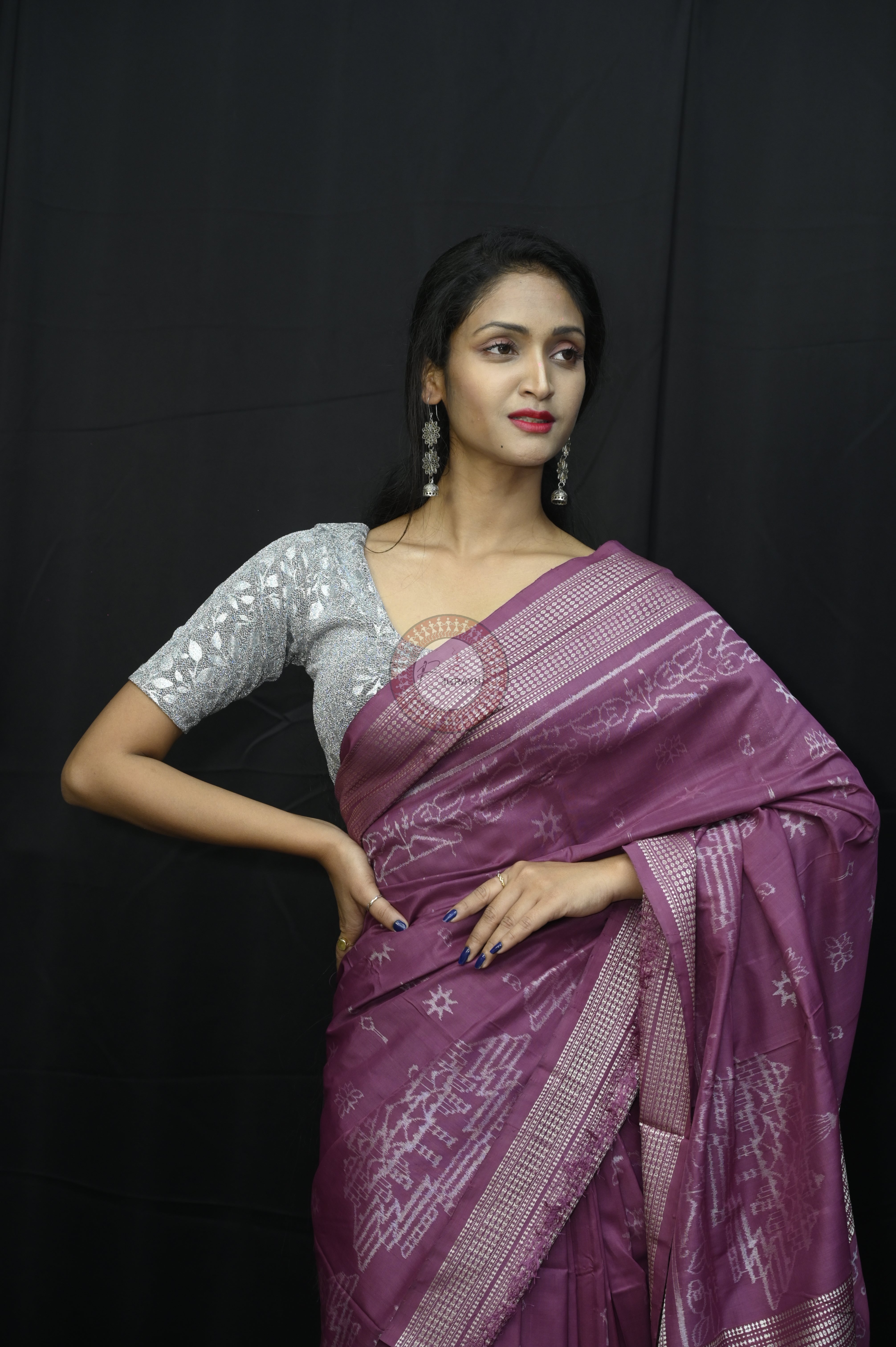 Exclusive Sri Ram Temple Natural Dye Silk Saree