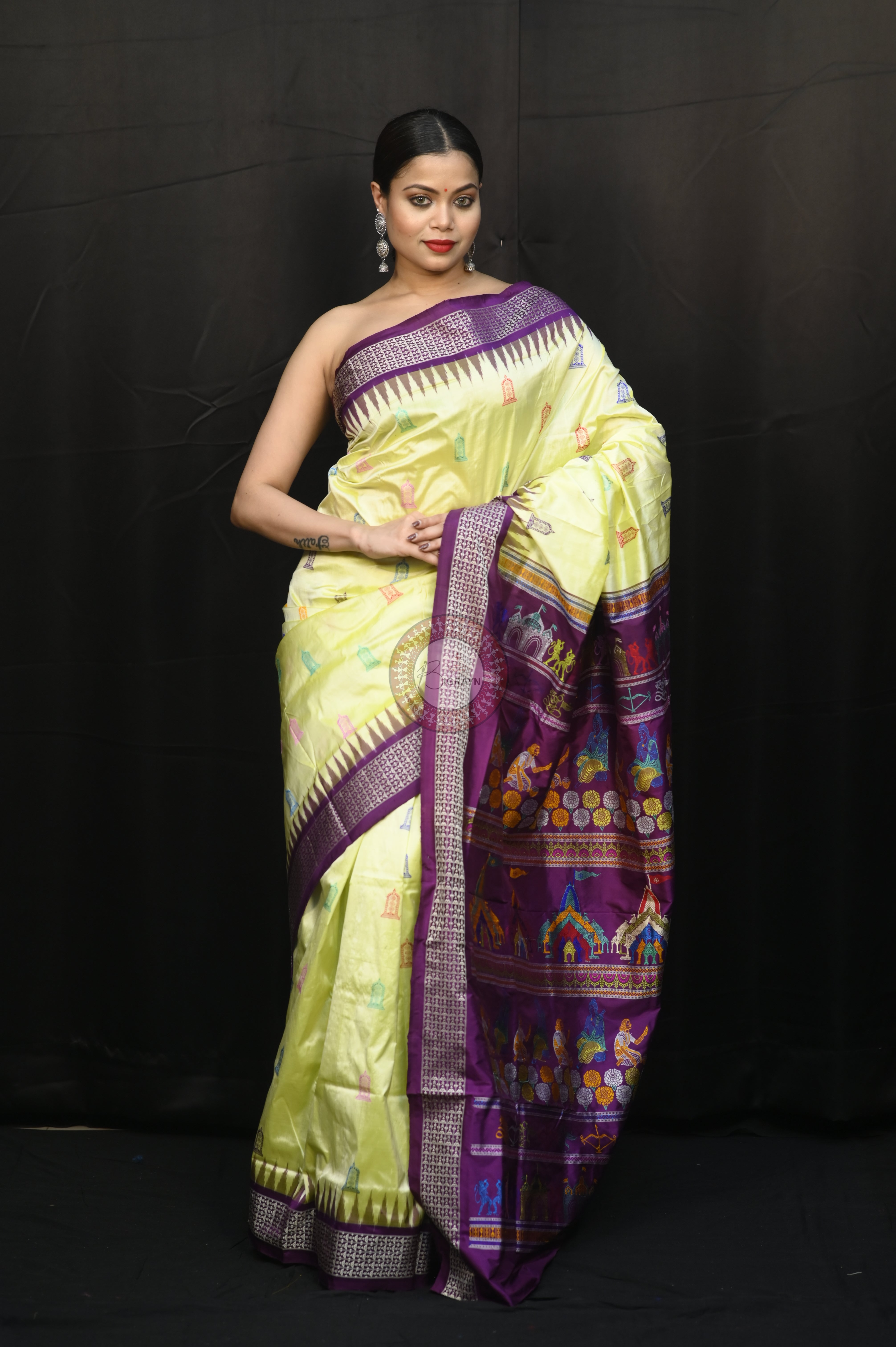 Pista Purple Sri Ram Exclusive Sambalpuri Silk Saree