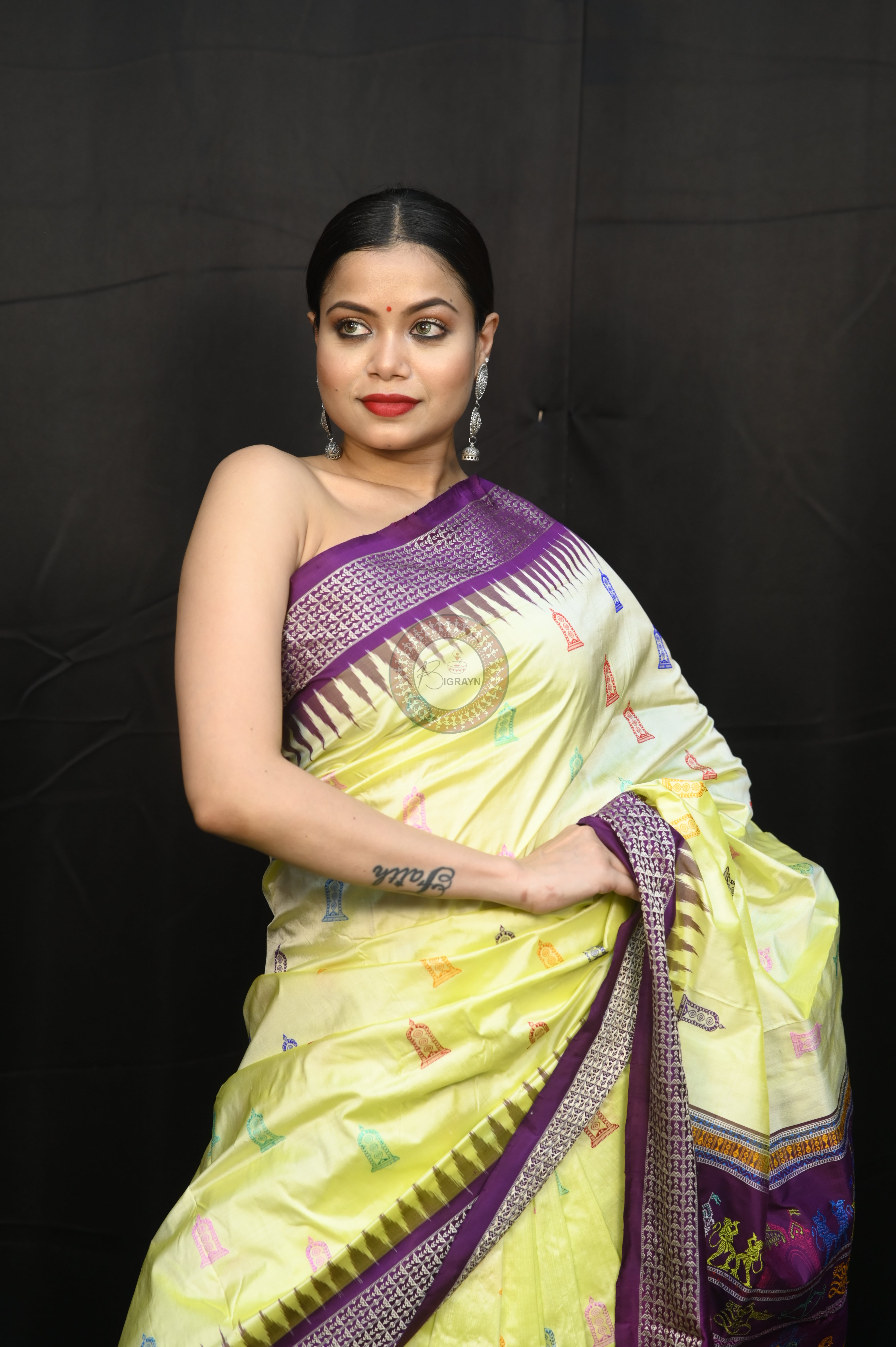 Pista Purple Sri Ram Exclusive Sambalpuri Silk Saree