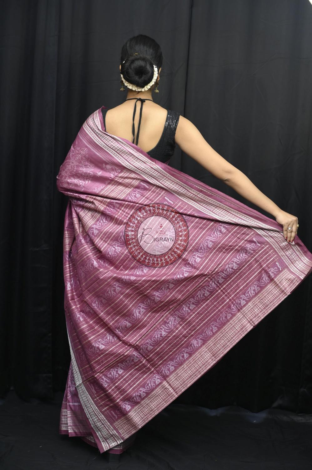 Manjista Padmaja Natural Dye Sambalpuri Silk Saree