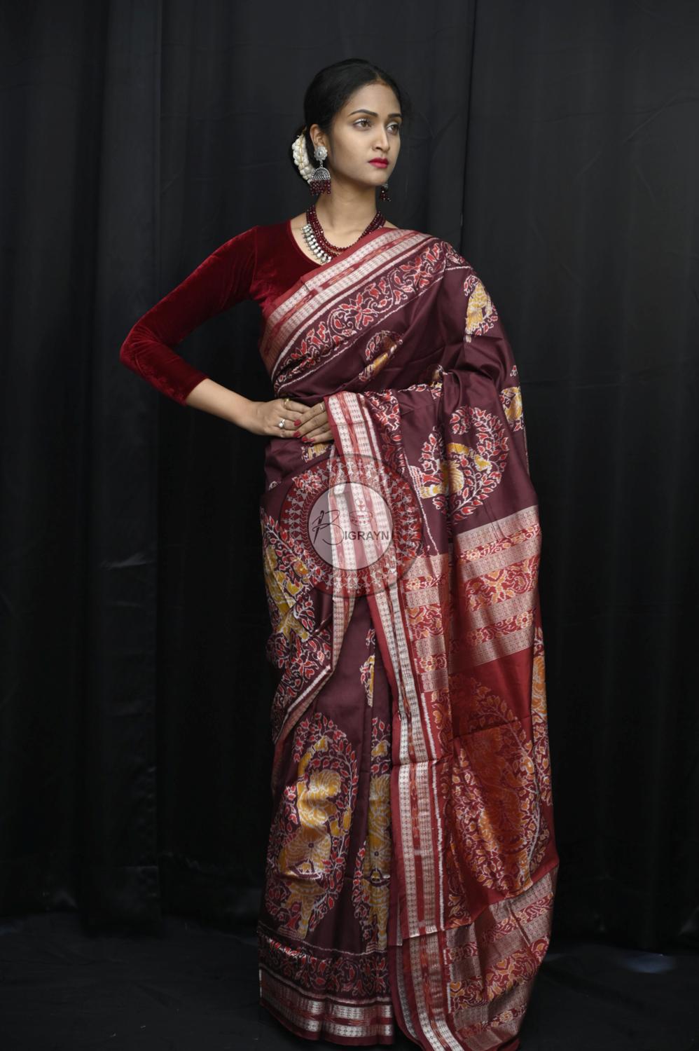 Exclusive Nartaki Ambua Sambalpuri Silk Saree