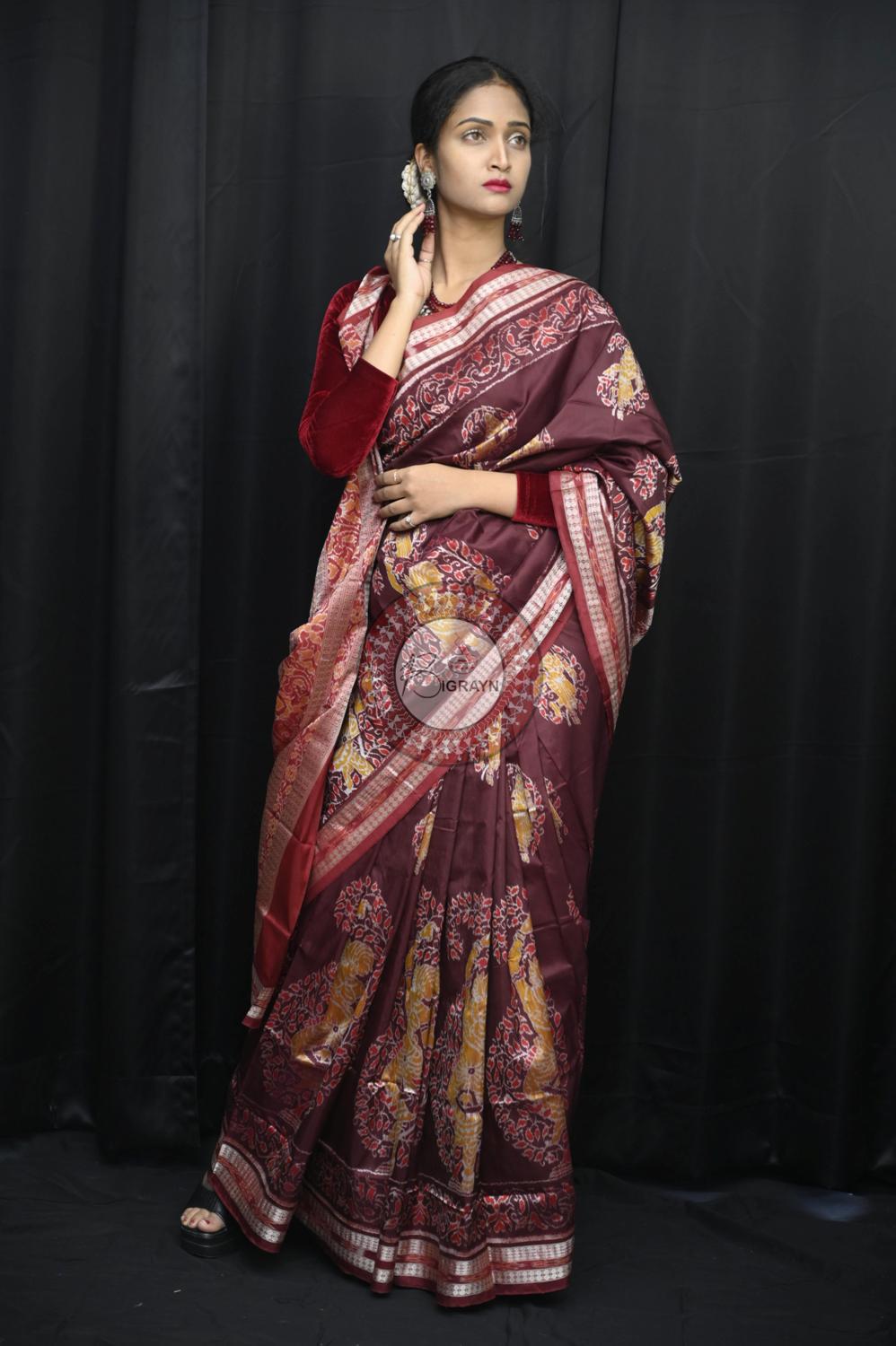 Exclusive Nartaki Ambua Sambalpuri Silk Saree