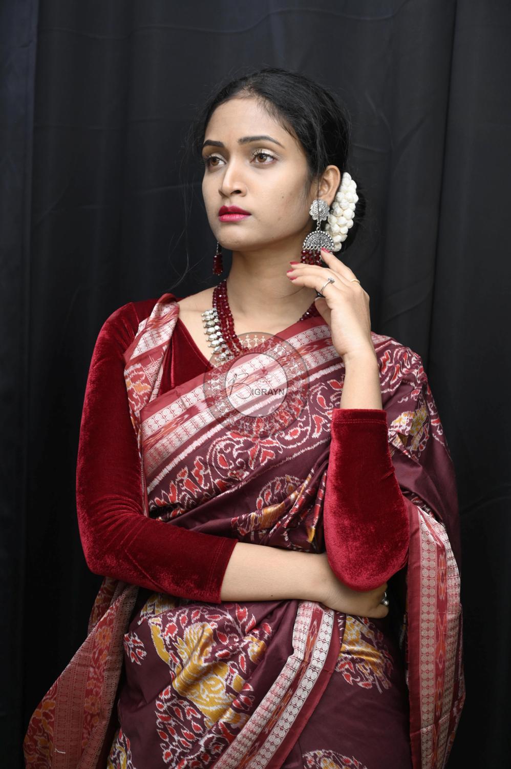 Exclusive Nartaki Ambua Sambalpuri Silk Saree
