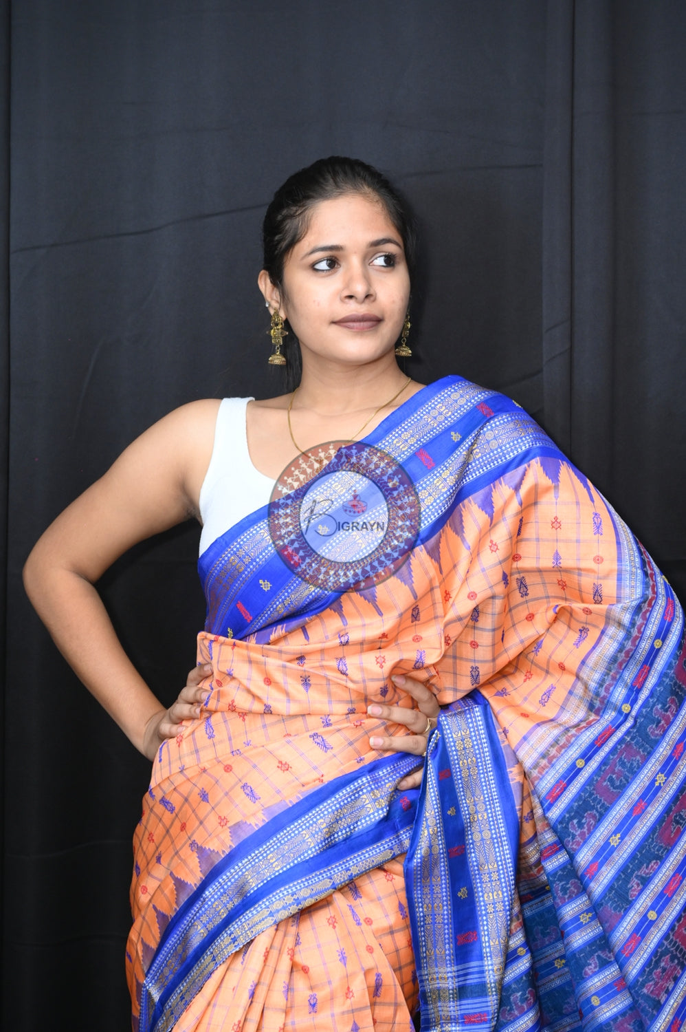 "Odisha Handloom Hazarbuti Bomkai Silk Saree with thousand buti motifs, intricate pallu design, and rich traditional craftsmanship"
