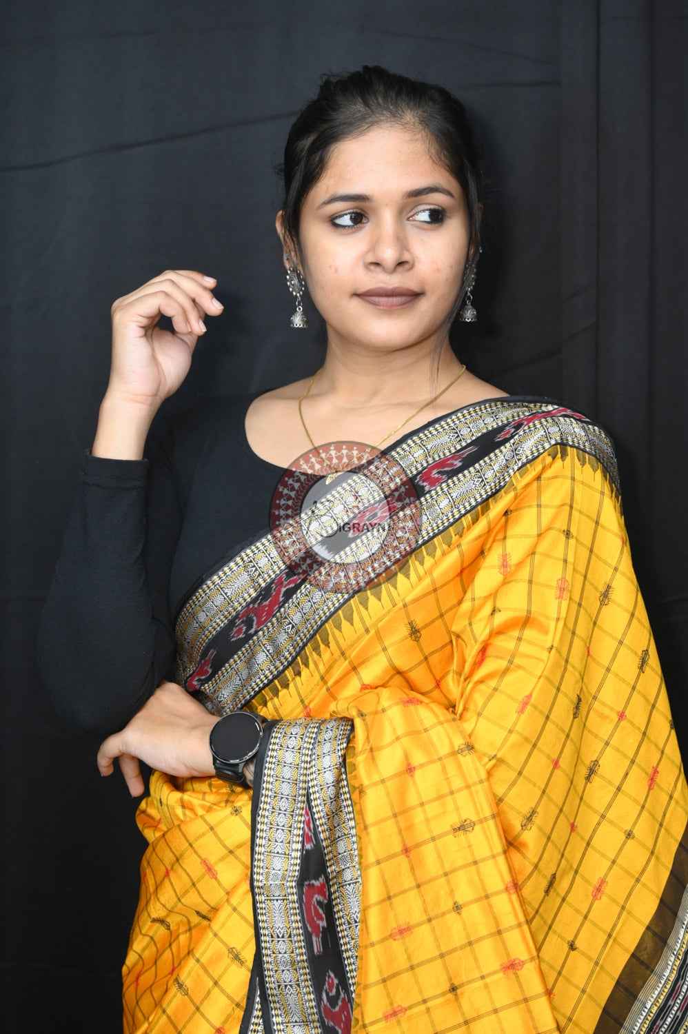 "Odisha Handloom Hazarbuti Bomkai Silk Saree with thousand buti motifs, intricate pallu design, and rich traditional craftsmanship"
