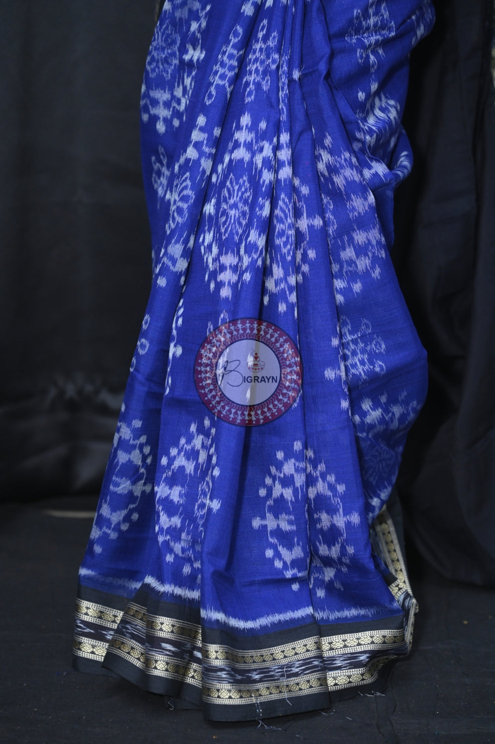 Blue Black Special Tribal Khandua Cotton Saree