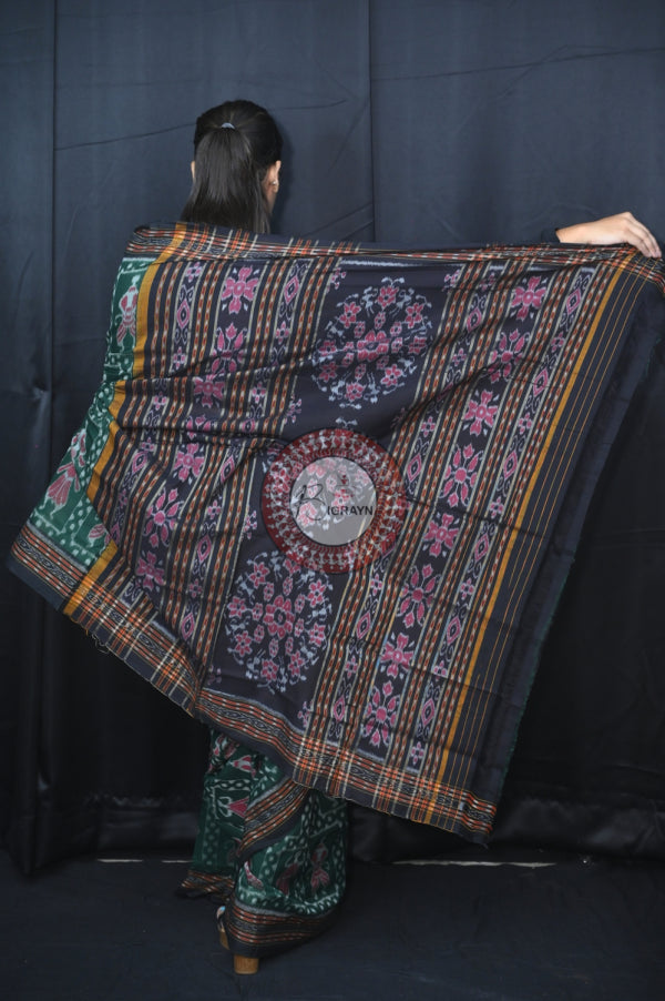 Leaf Green Special Tribal Khandua Cotton Saree