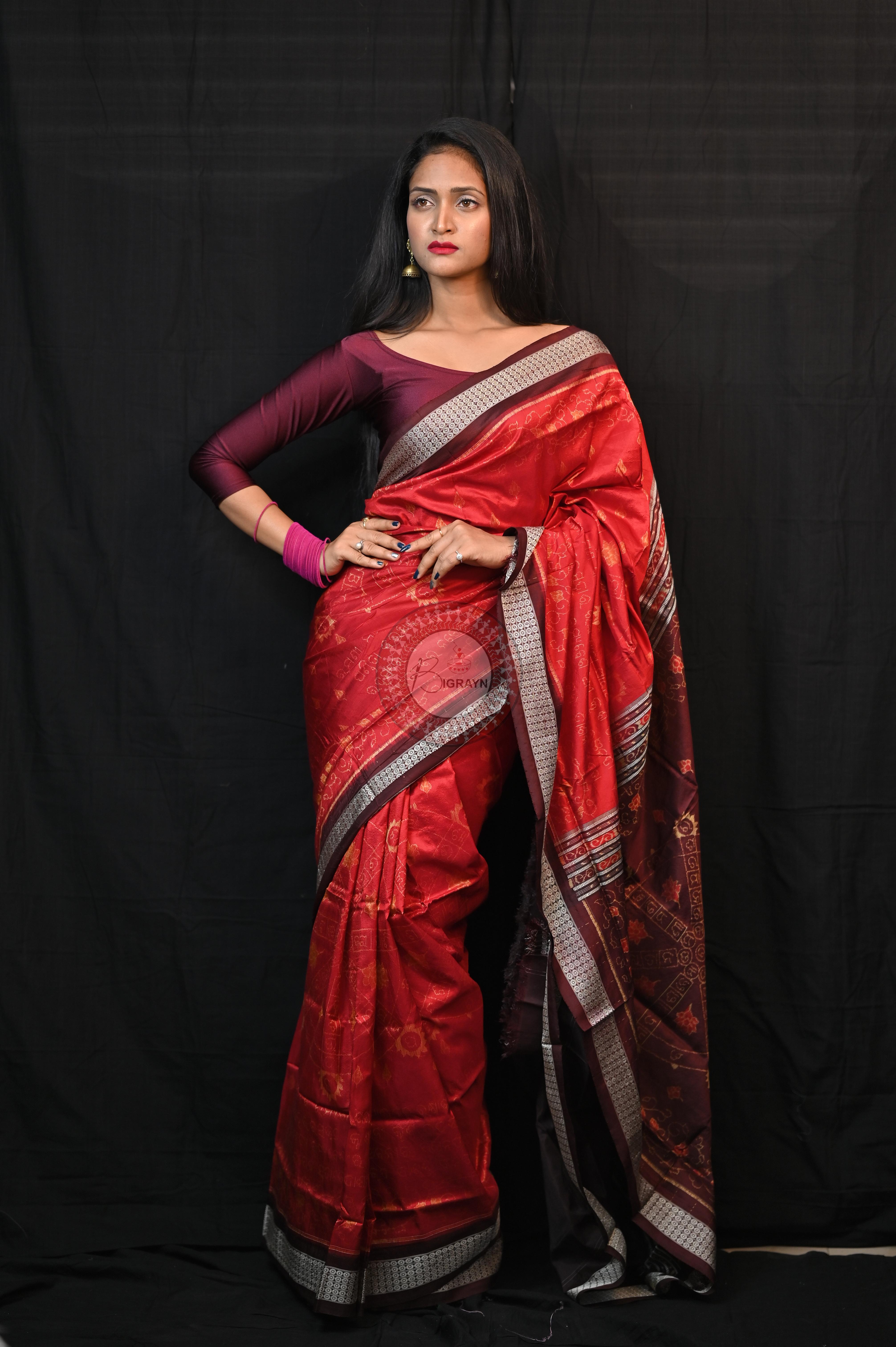 Exclusive Chakra Bandha Sambalpuri Silk (BigRayn - Chakra Bandha)