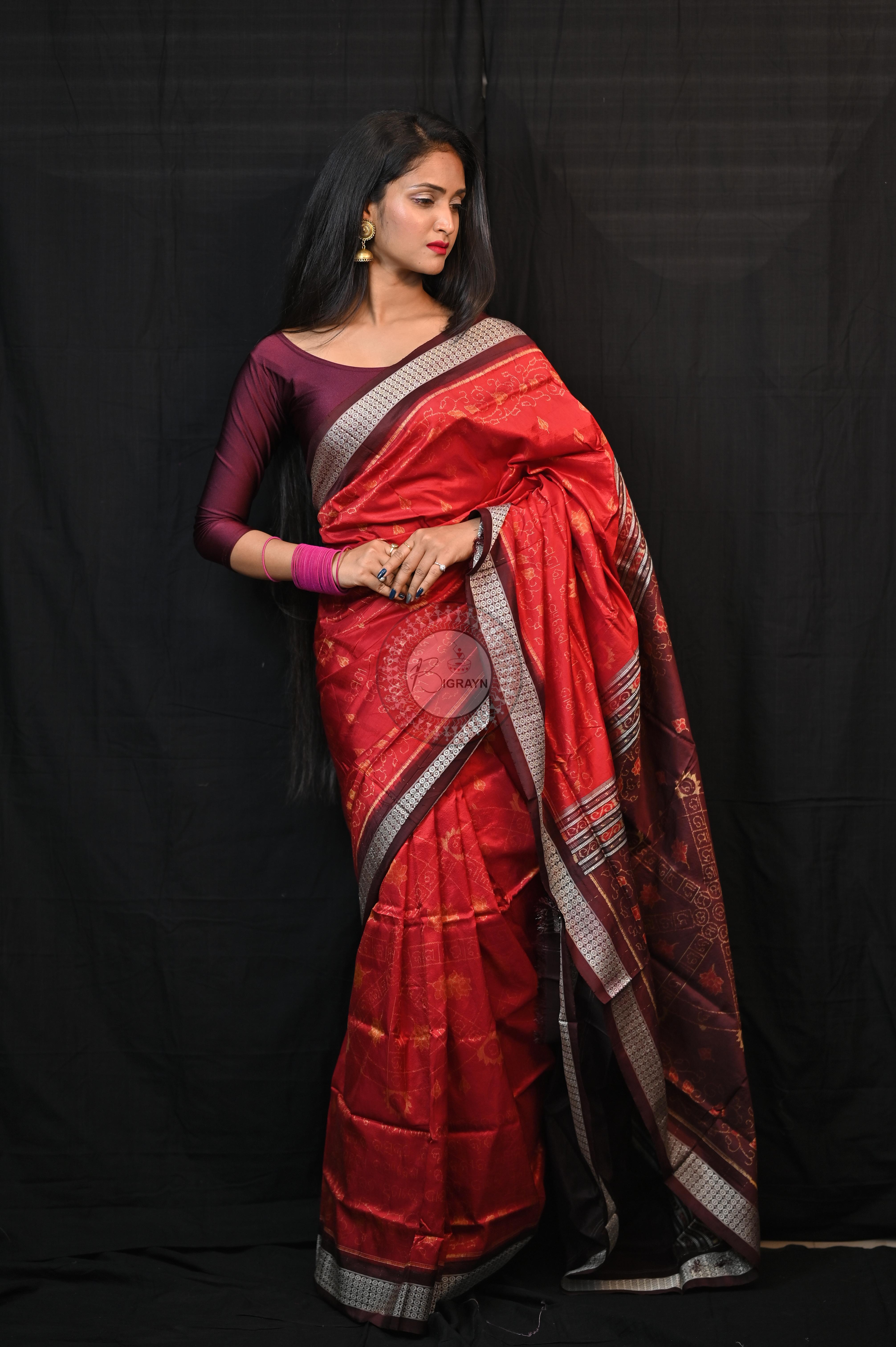 Exclusive Chakra Bandha Sambalpuri Silk (BigRayn - Chakra Bandha)