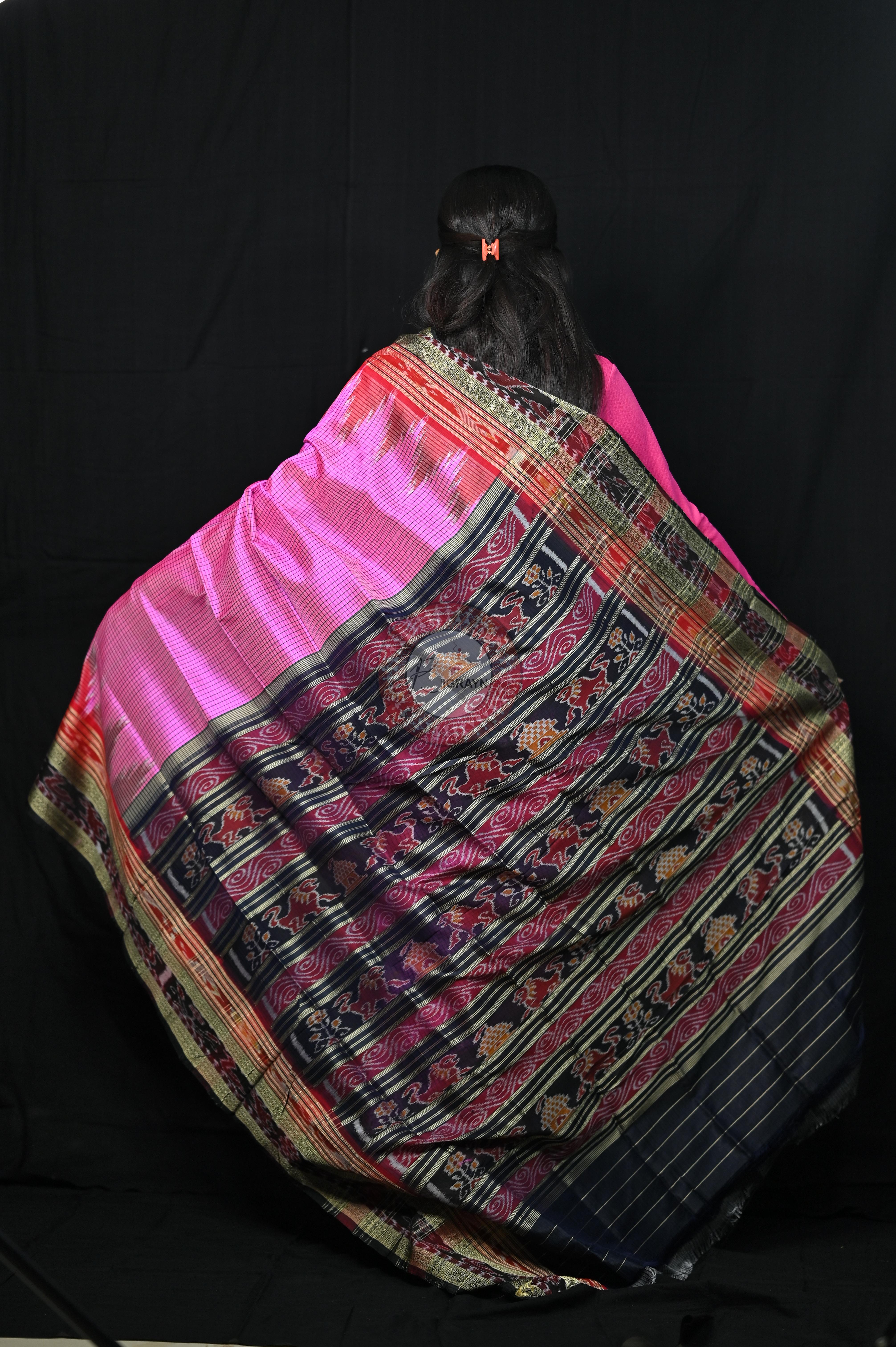 Pink Sachipar Khandua Silk Saree