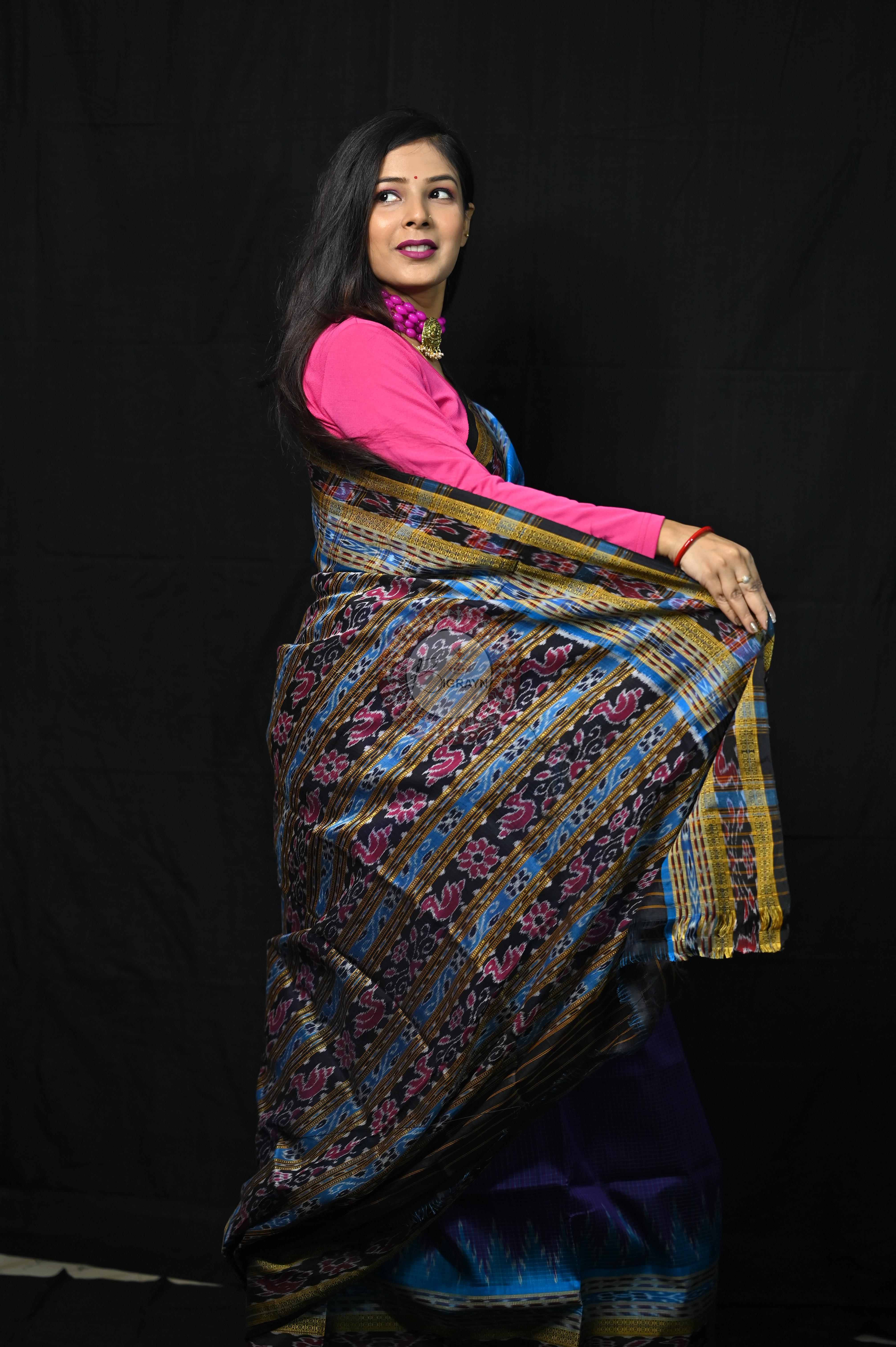 Purple Khandua Sachipar Silk Saree