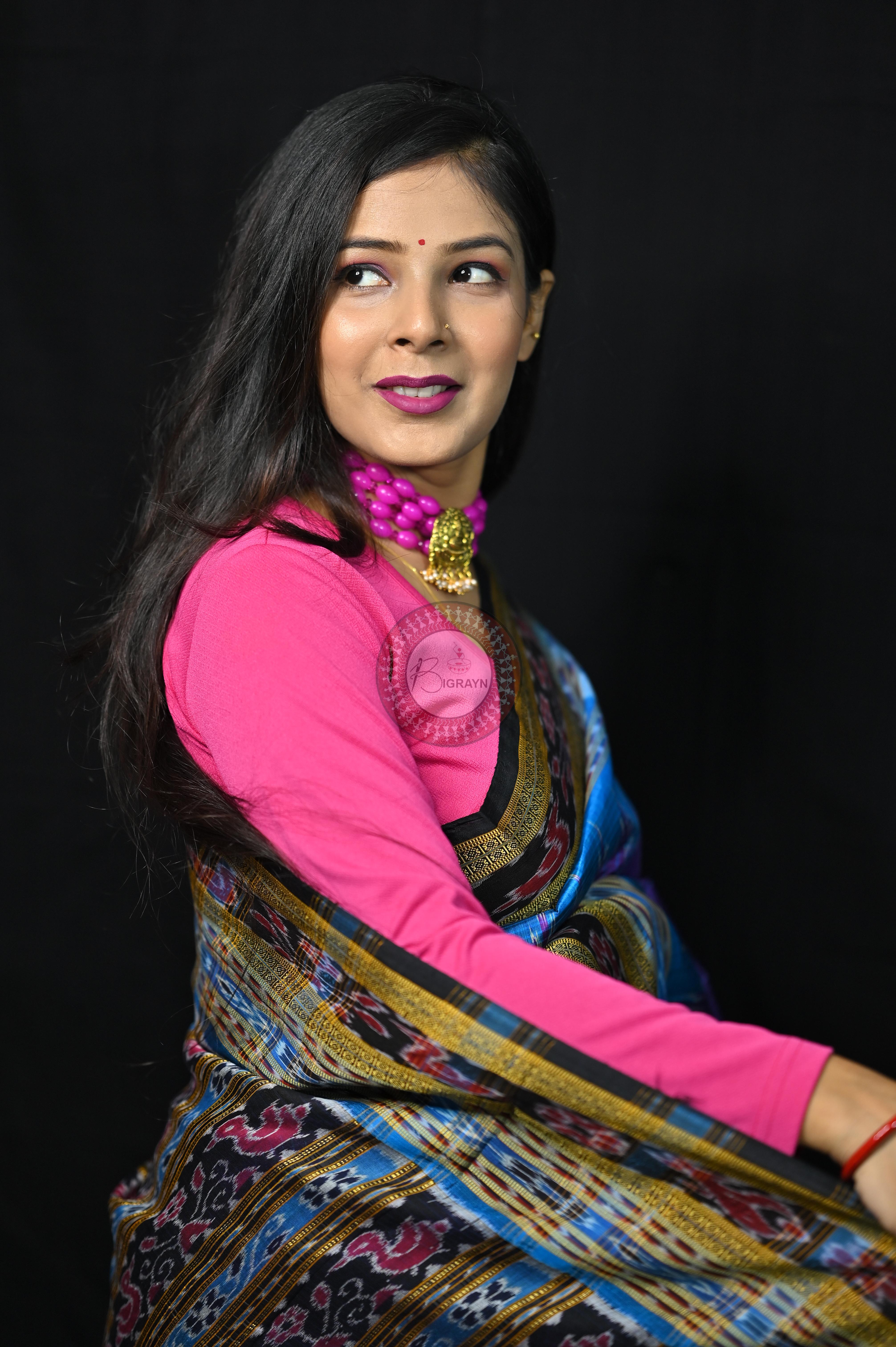 Purple Khandua Sachipar Silk Saree