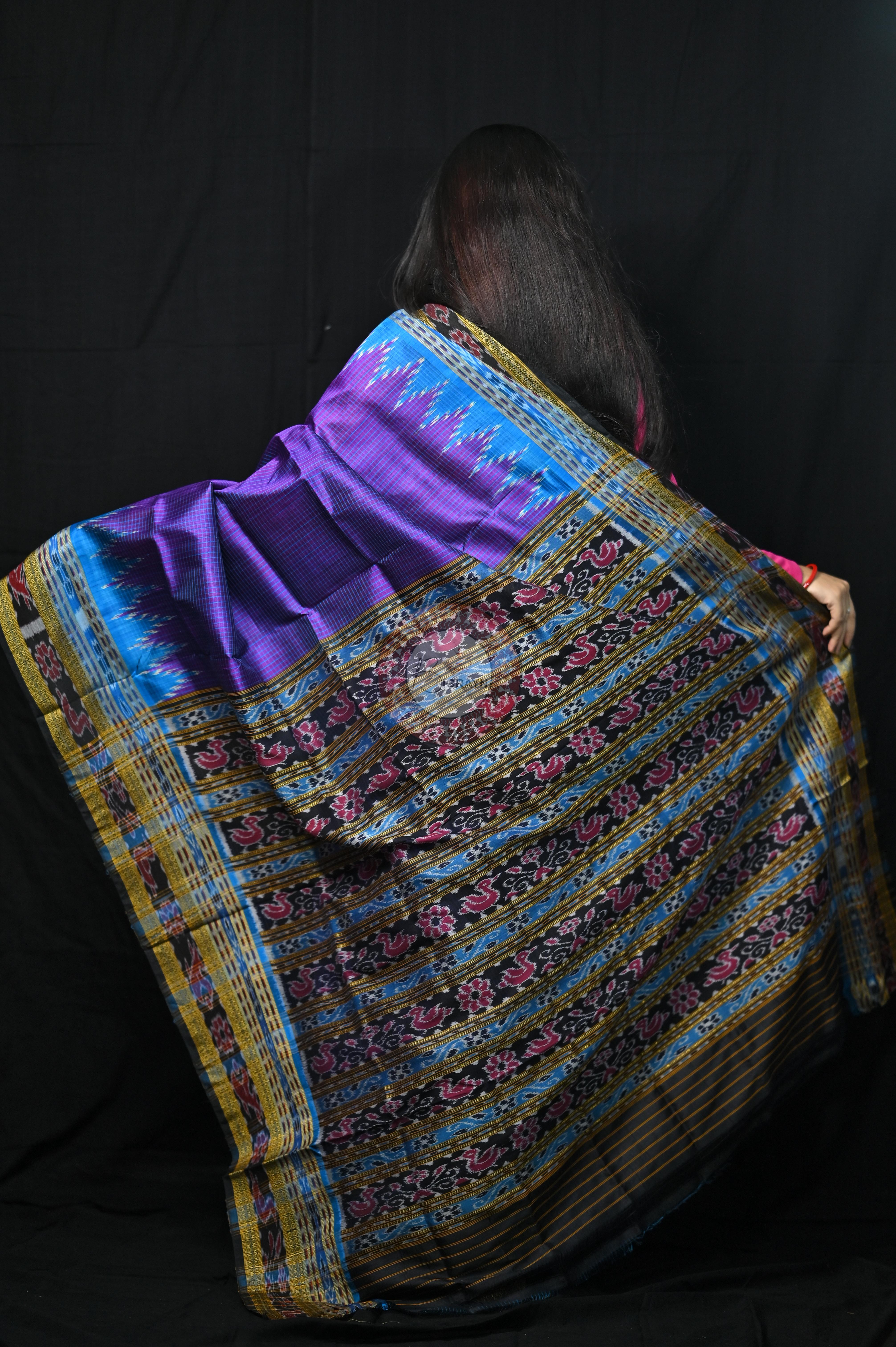 Purple Khandua Sachipar Silk Saree