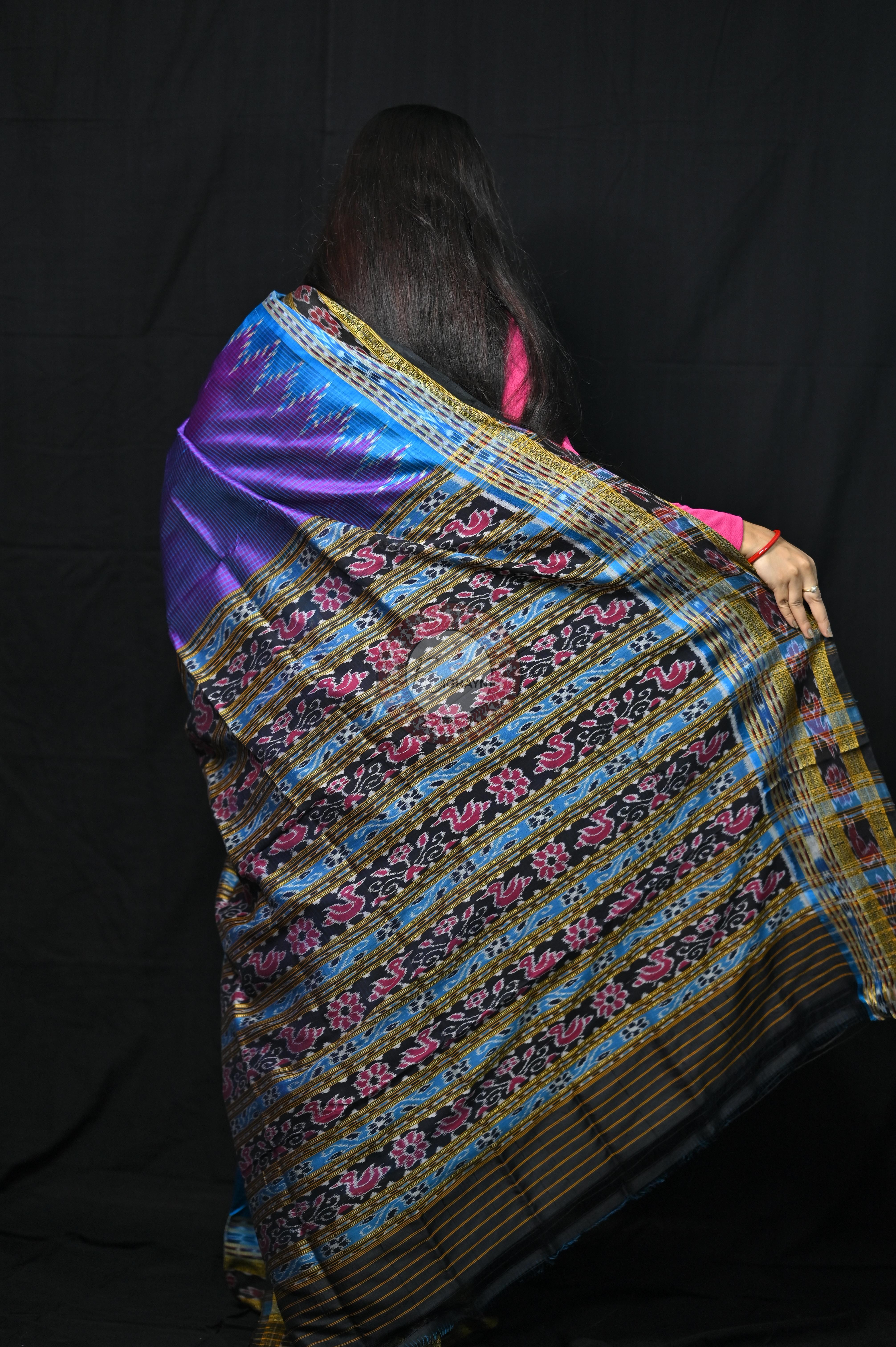 Purple Khandua Sachipar Silk Saree