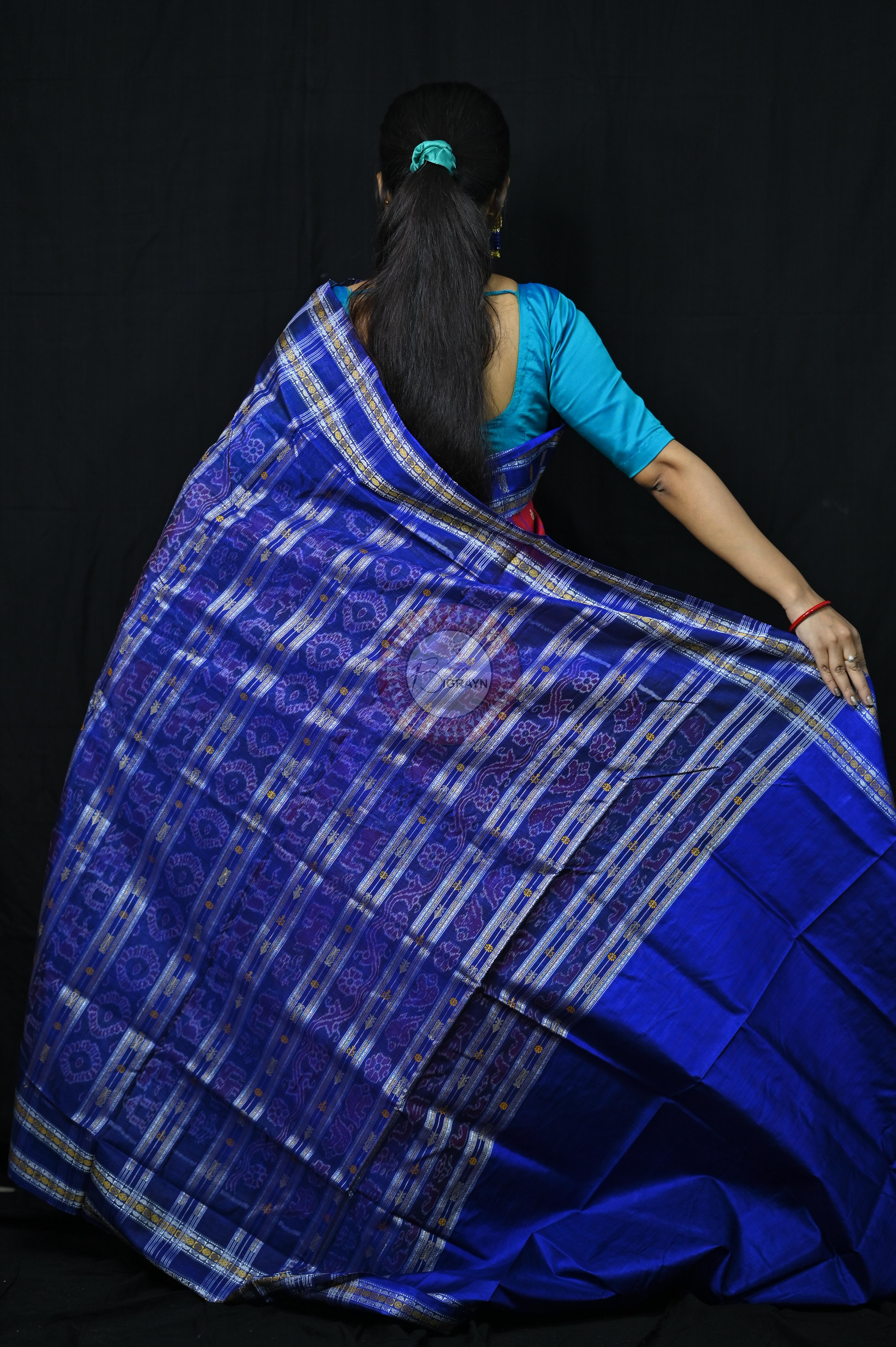 "Odisha Handloom Hazarbuti Bomkai Silk Saree with thousand buti motifs, intricate pallu design, and rich traditional craftsmanship"