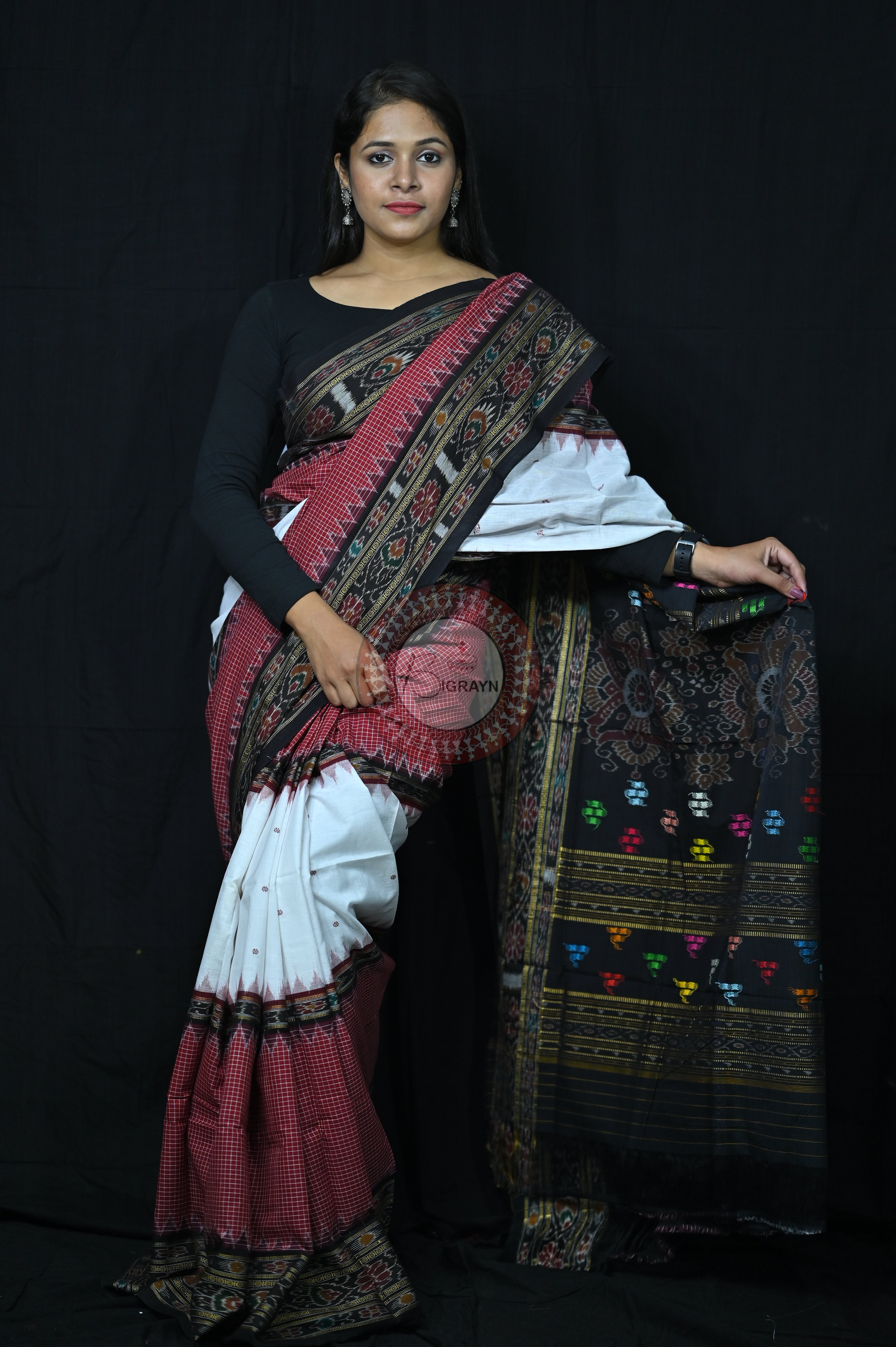 3D sachipar sambalpuri cotton Saree
