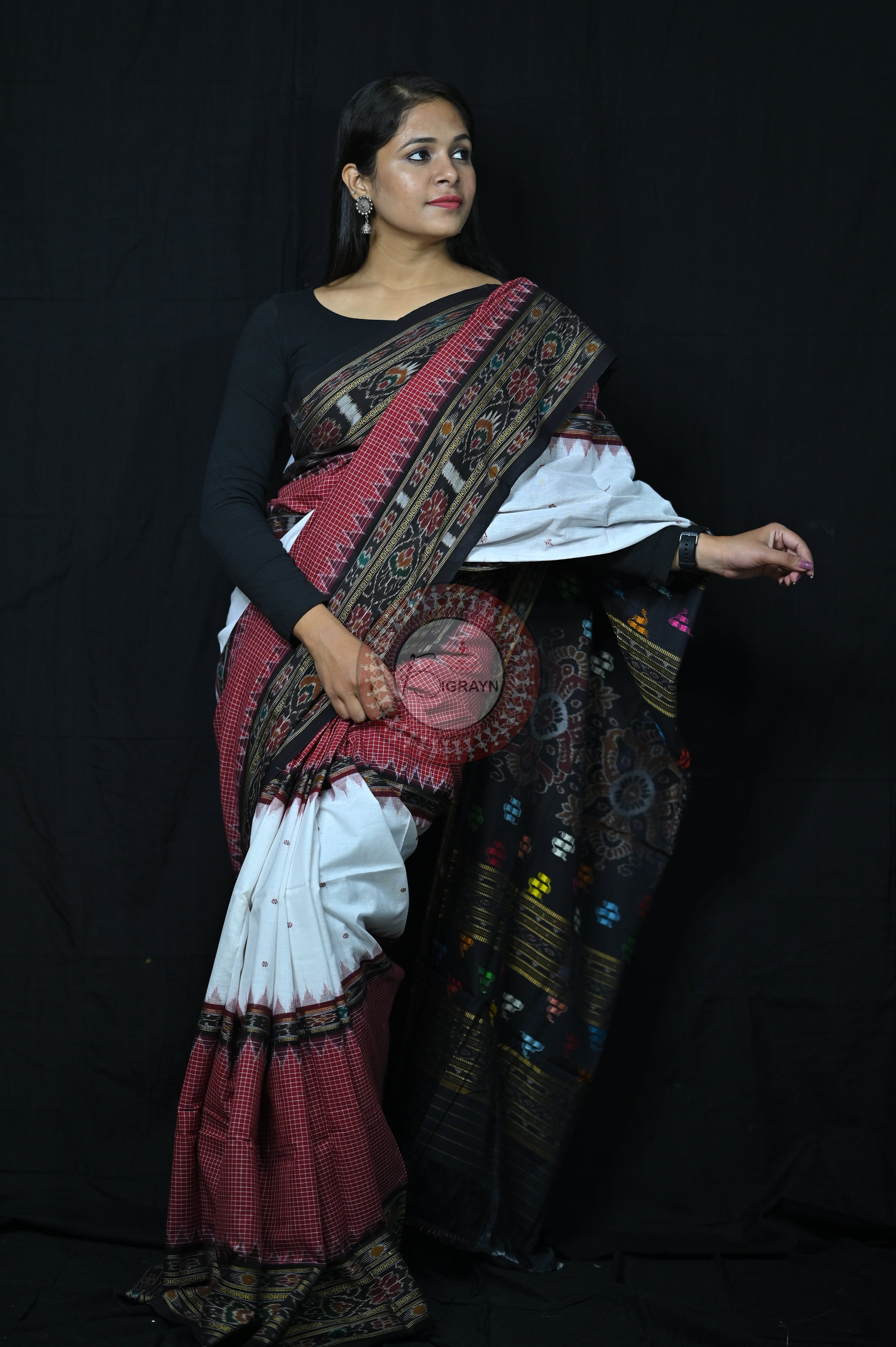 3D sachipar sambalpuri cotton Saree