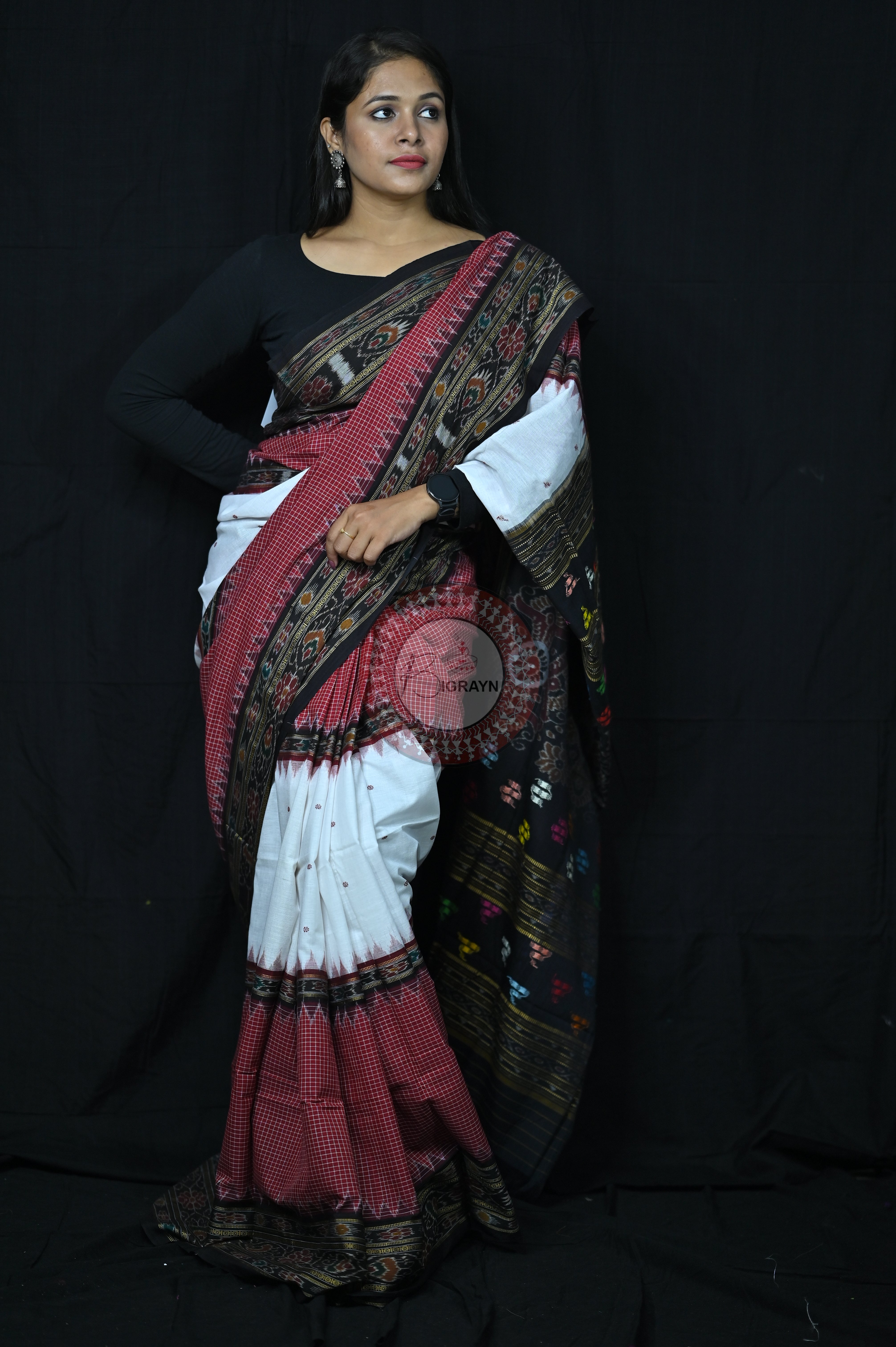 3D sachipar sambalpuri cotton Saree