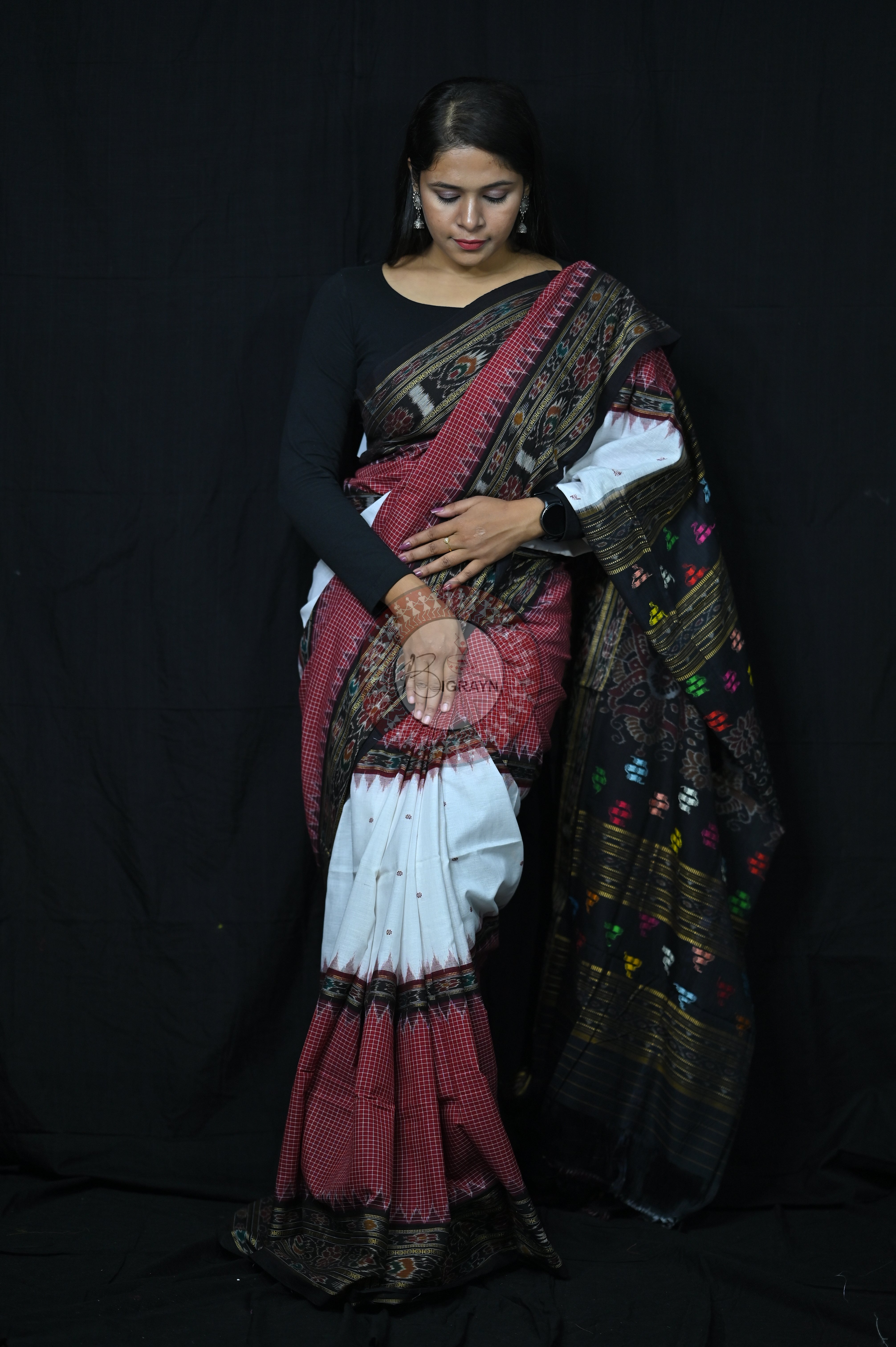 3D sachipar sambalpuri cotton Saree