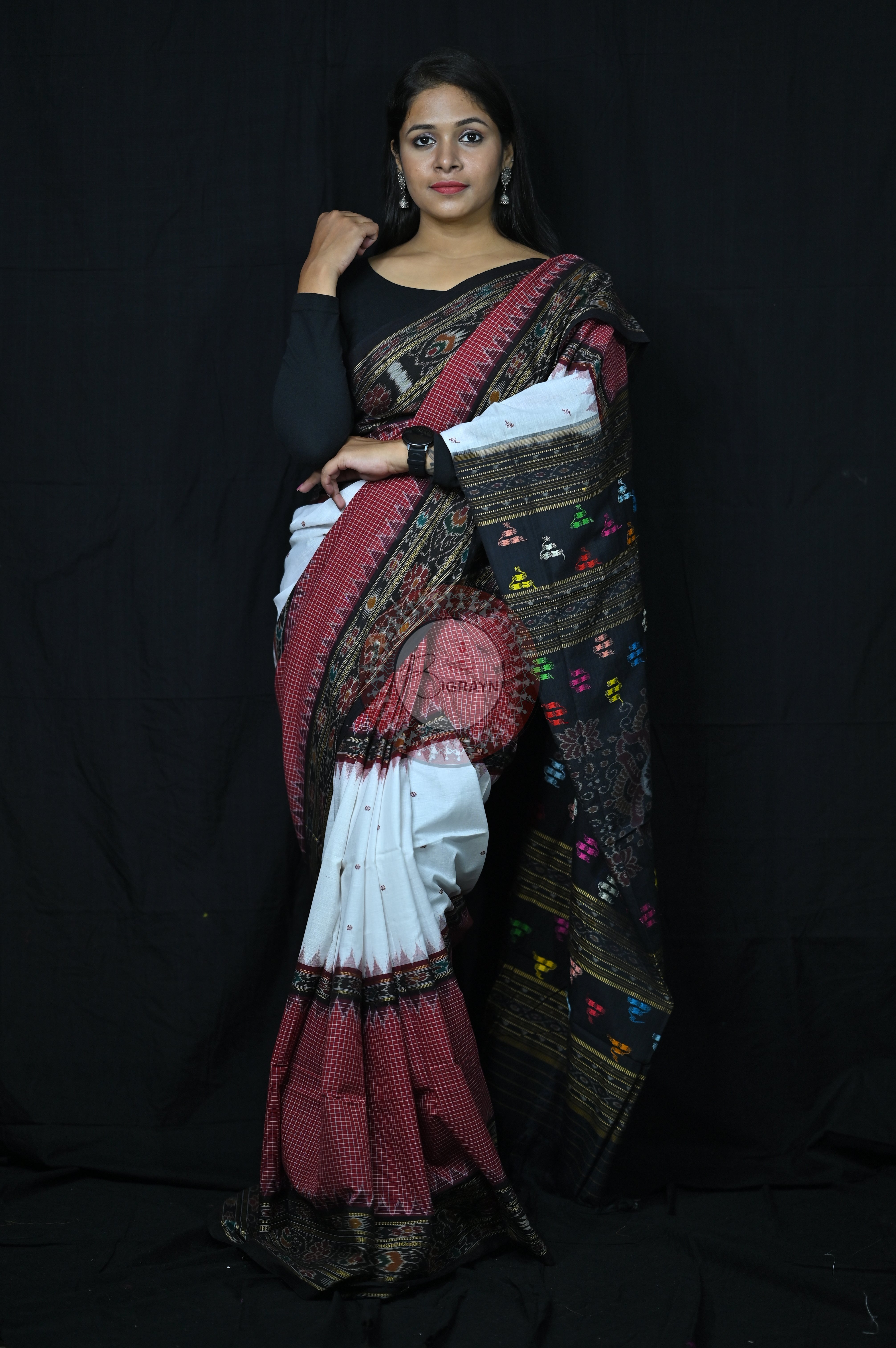 3D sachipar sambalpuri cotton Saree