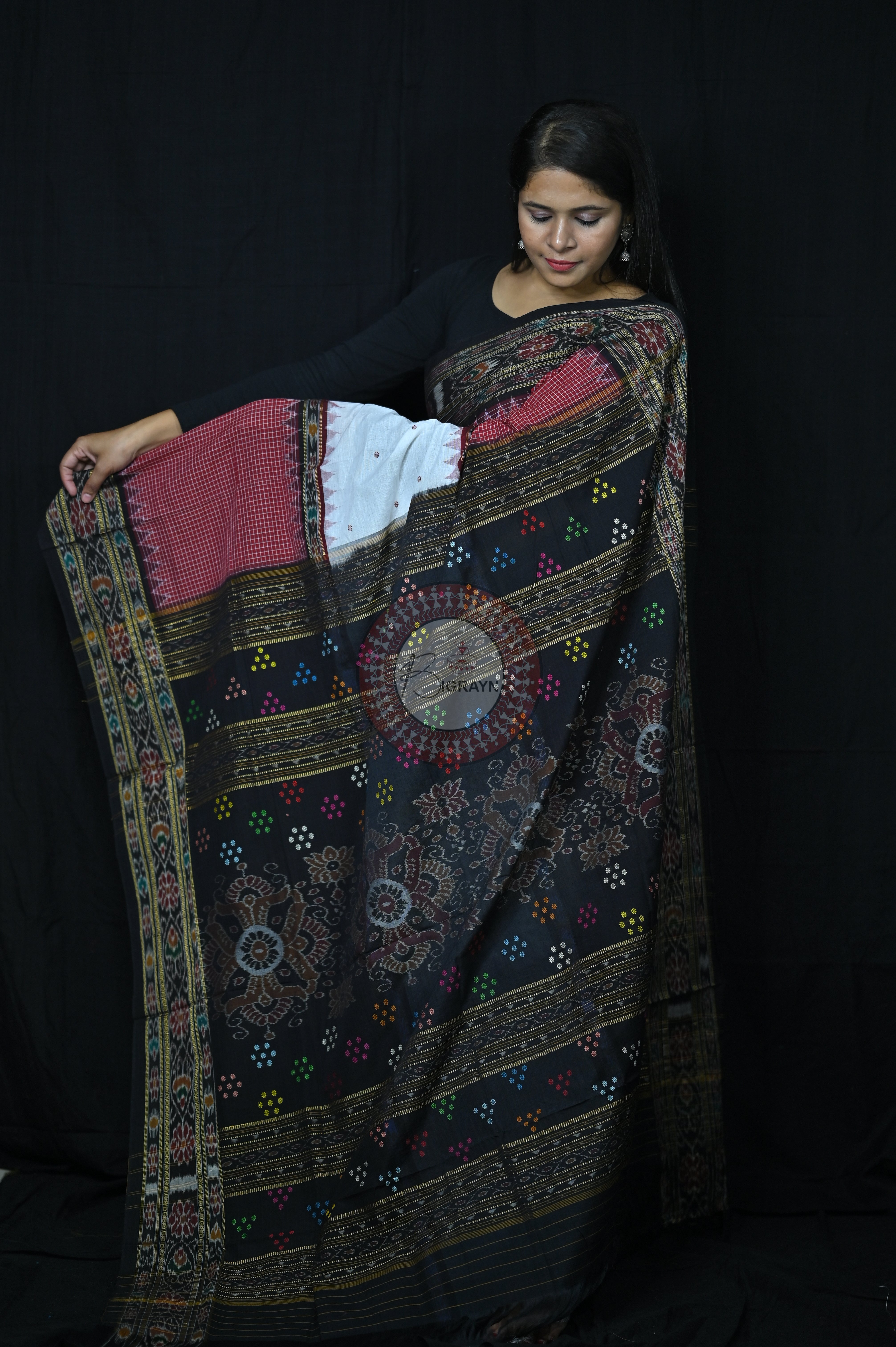3D sachipar sambalpuri cotton Saree