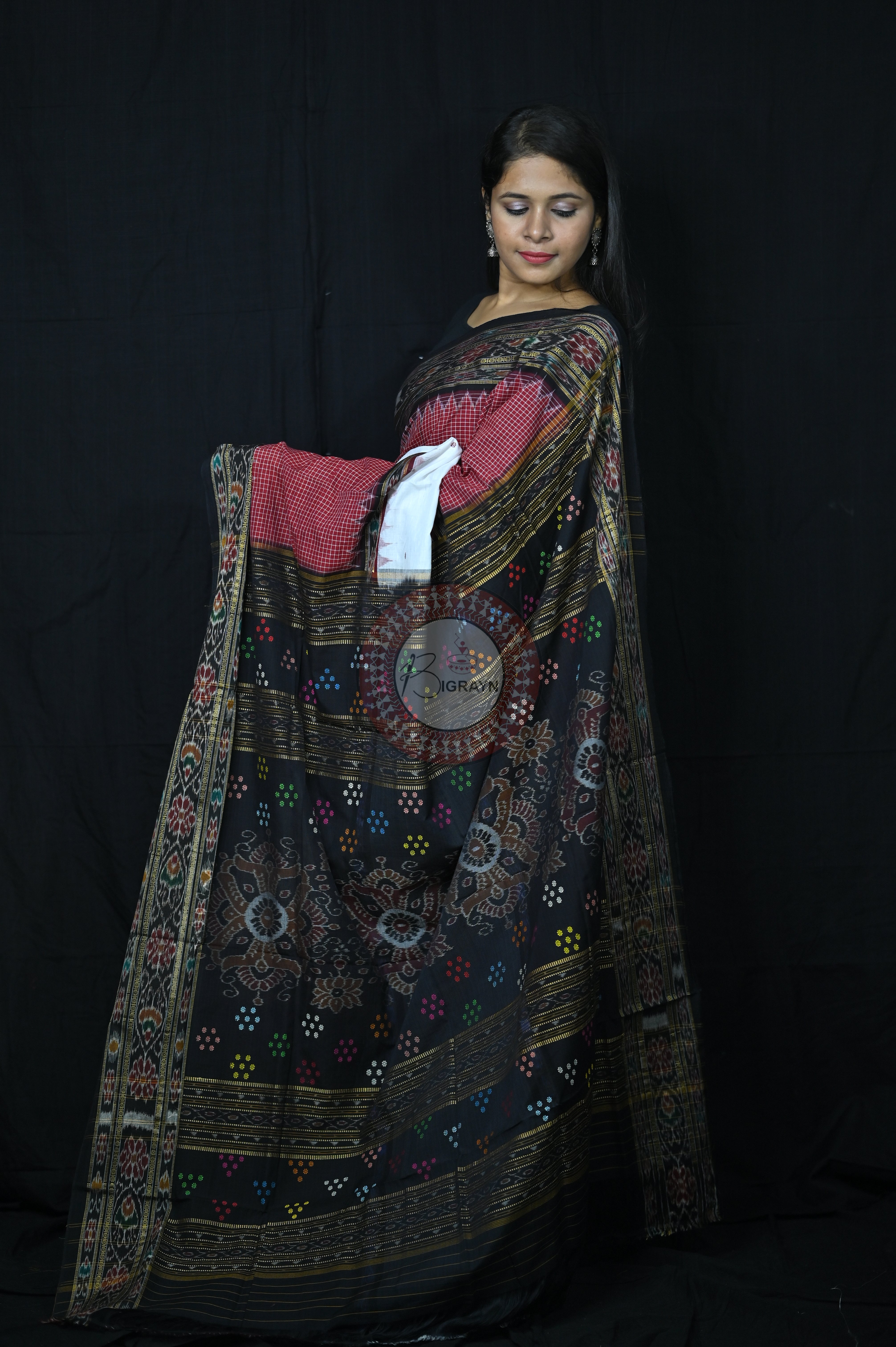 3D sachipar sambalpuri cotton Saree