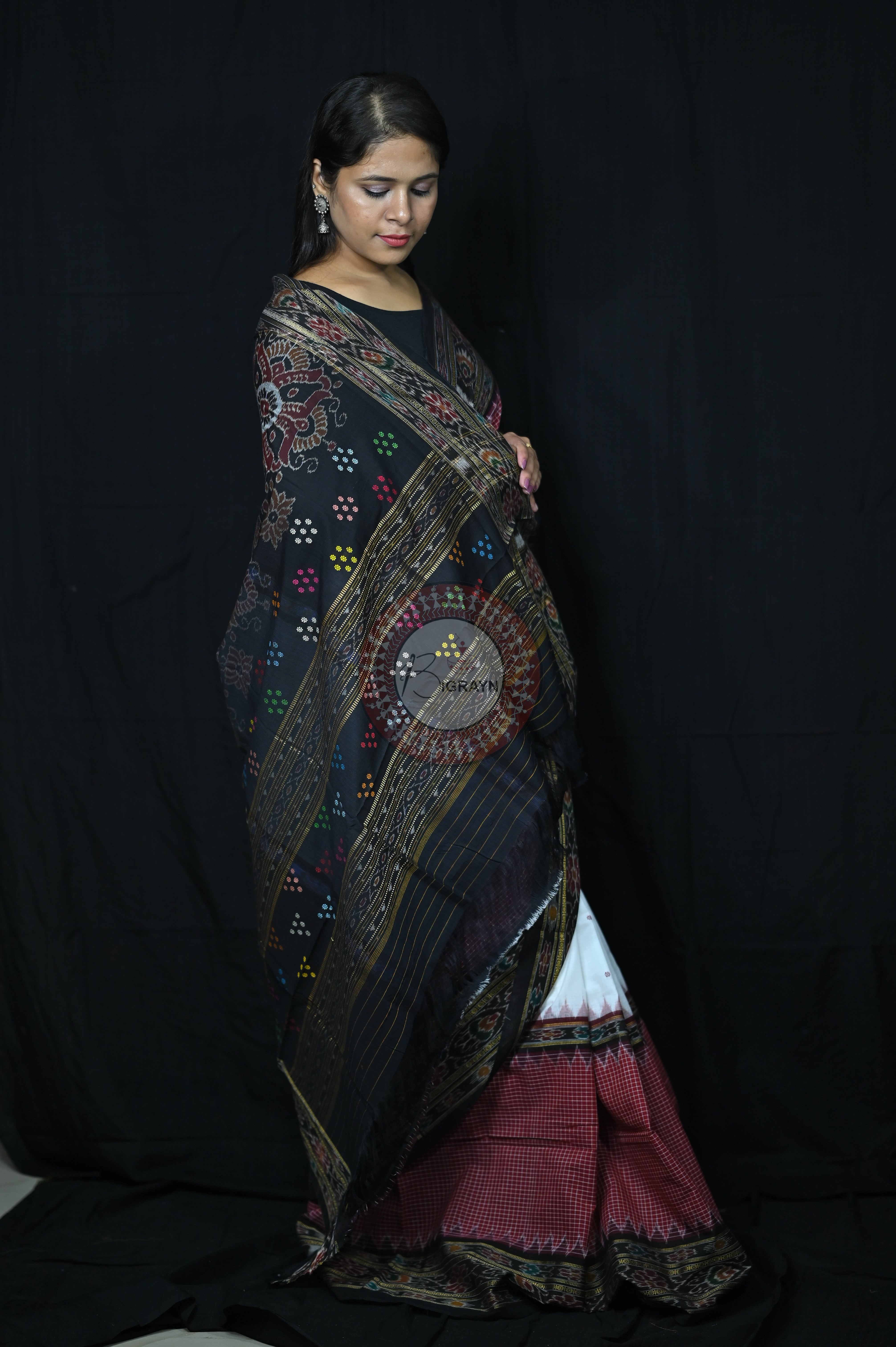 3D sachipar sambalpuri cotton Saree