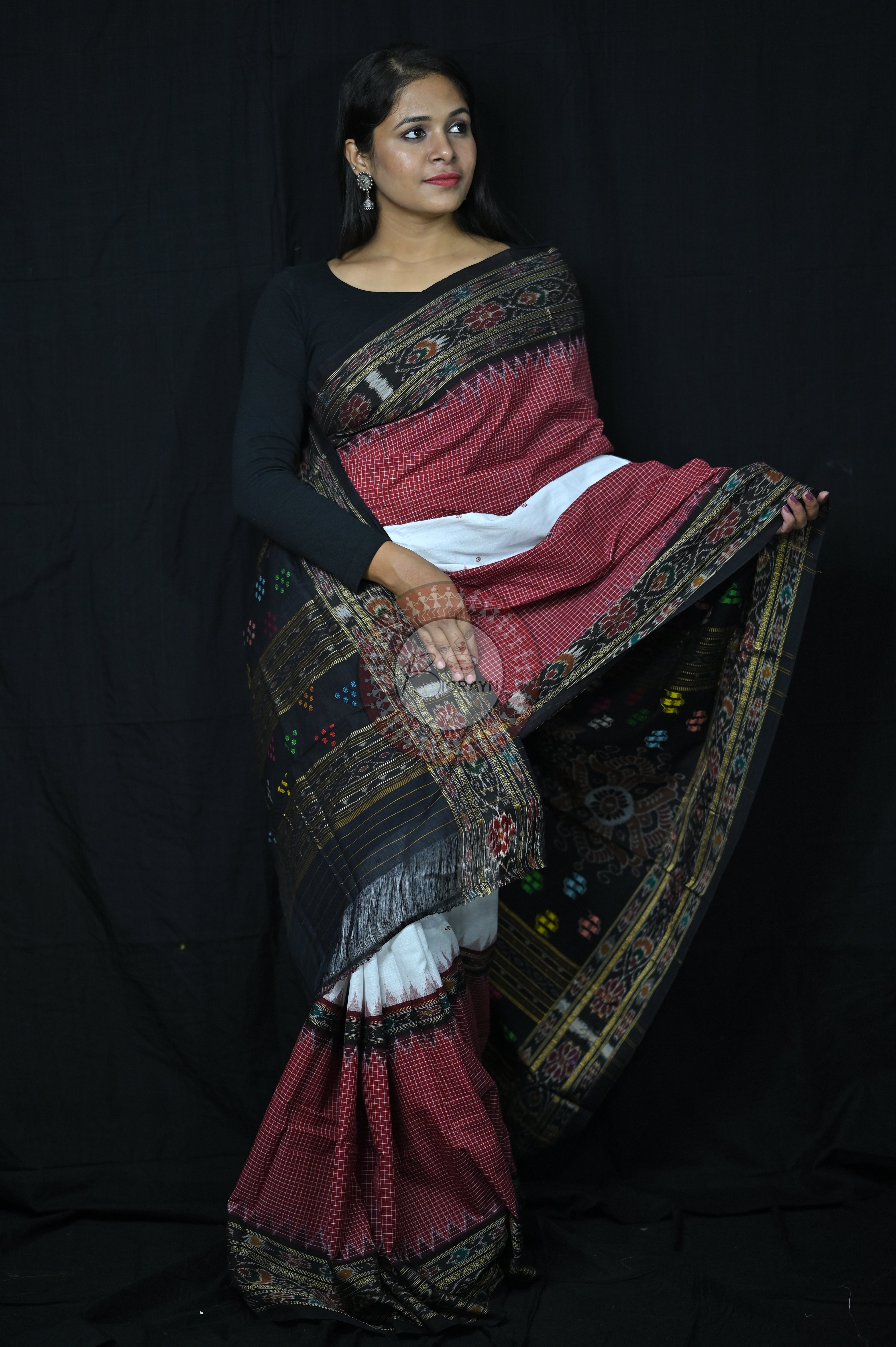 3D sachipar sambalpuri cotton Saree