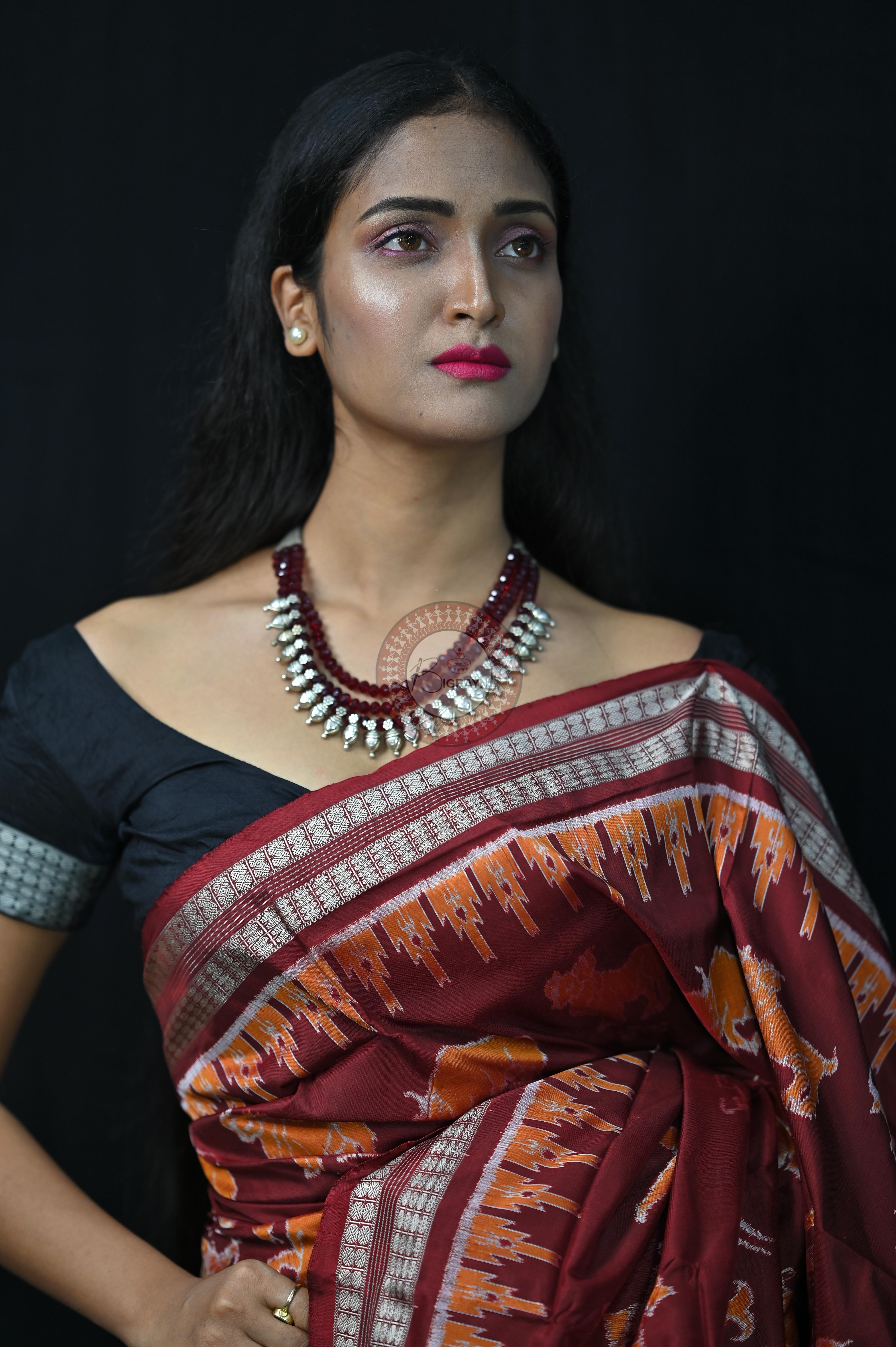Exclusive Zodiac sign Sambalpuri Silk Saree
