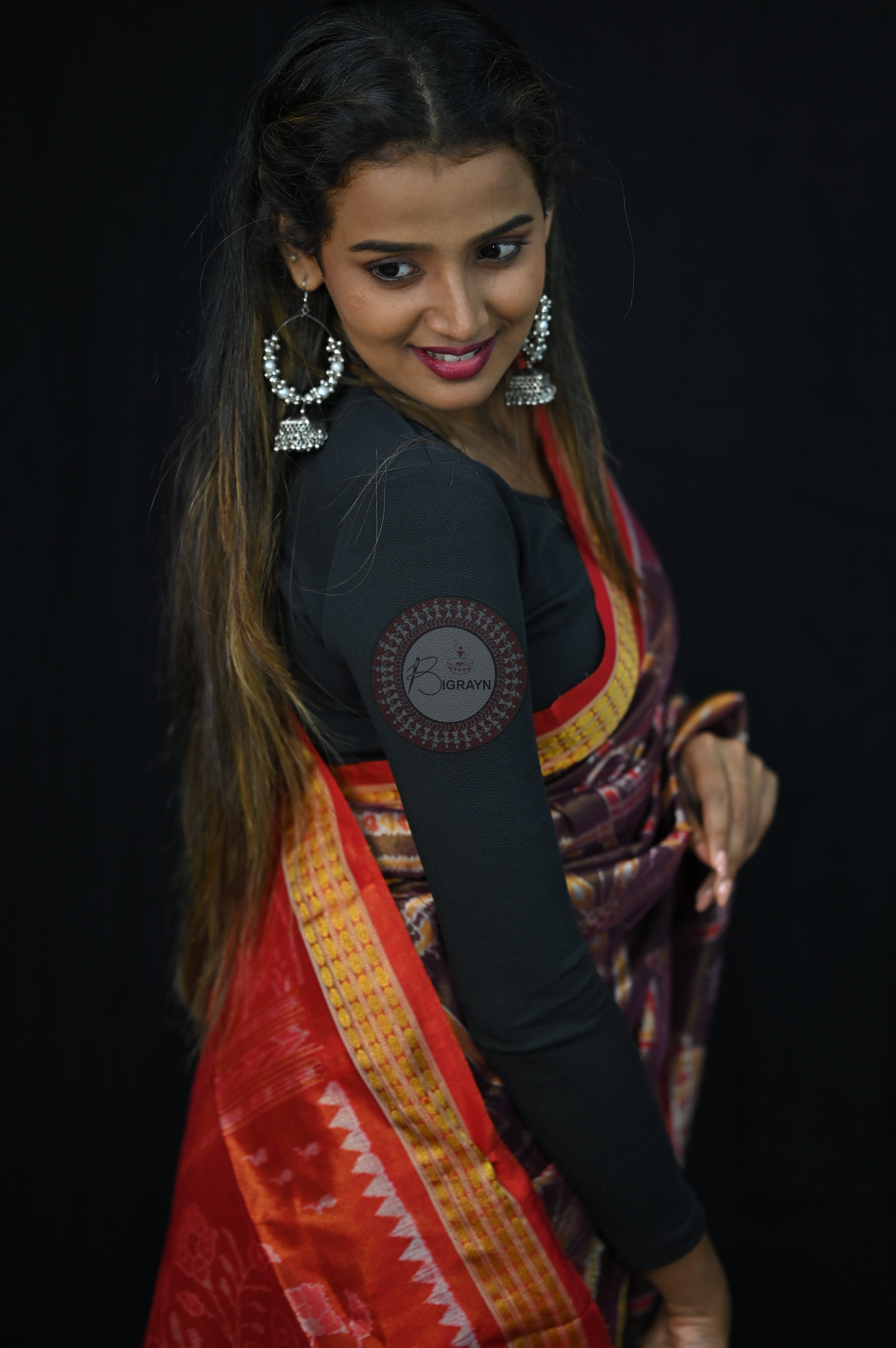 "Odisha Handloom Tissue Silk Saree with shimmering texture, elegant zari border, and lightweight drape, handcrafted by artisans"