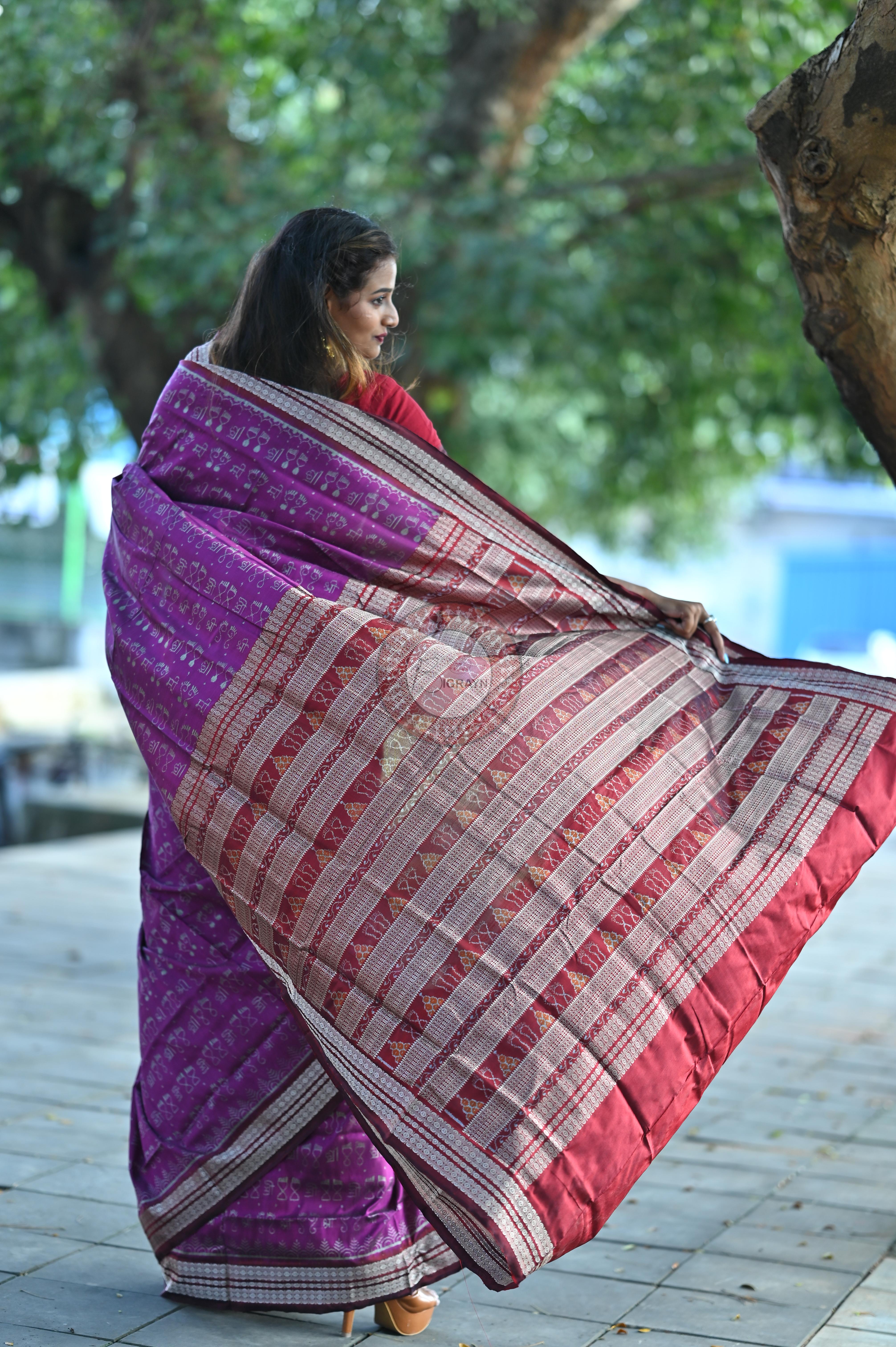 Exclusive Shree And Laxmi Pada Sambalpuri Silk Saree