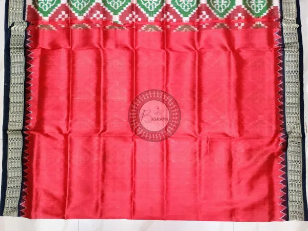 Maroon Green Black Pasapali And Flower Design Mulberry Silk Saree