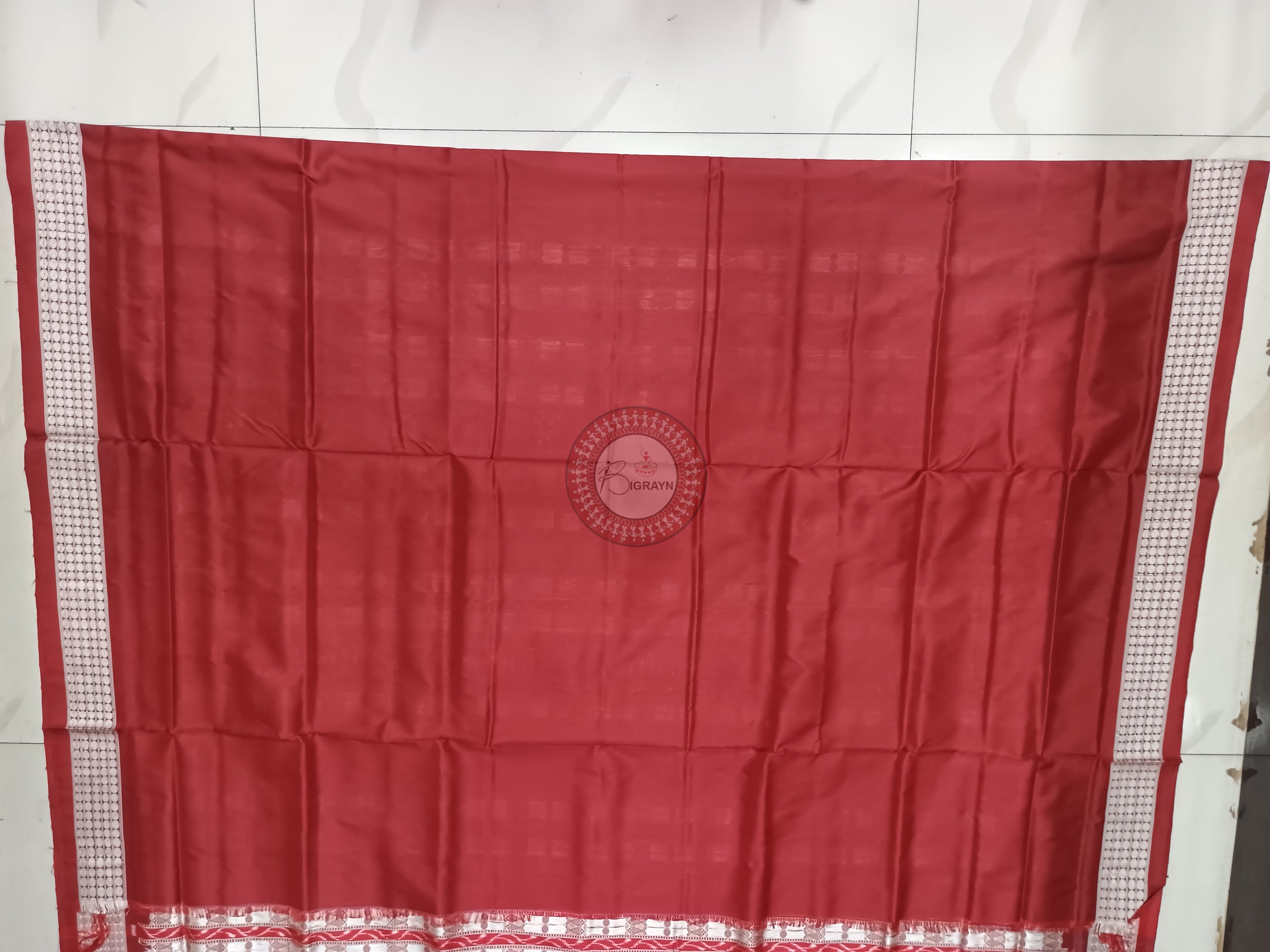 Green Maroon Fish Buti Bomkai Silk Saree