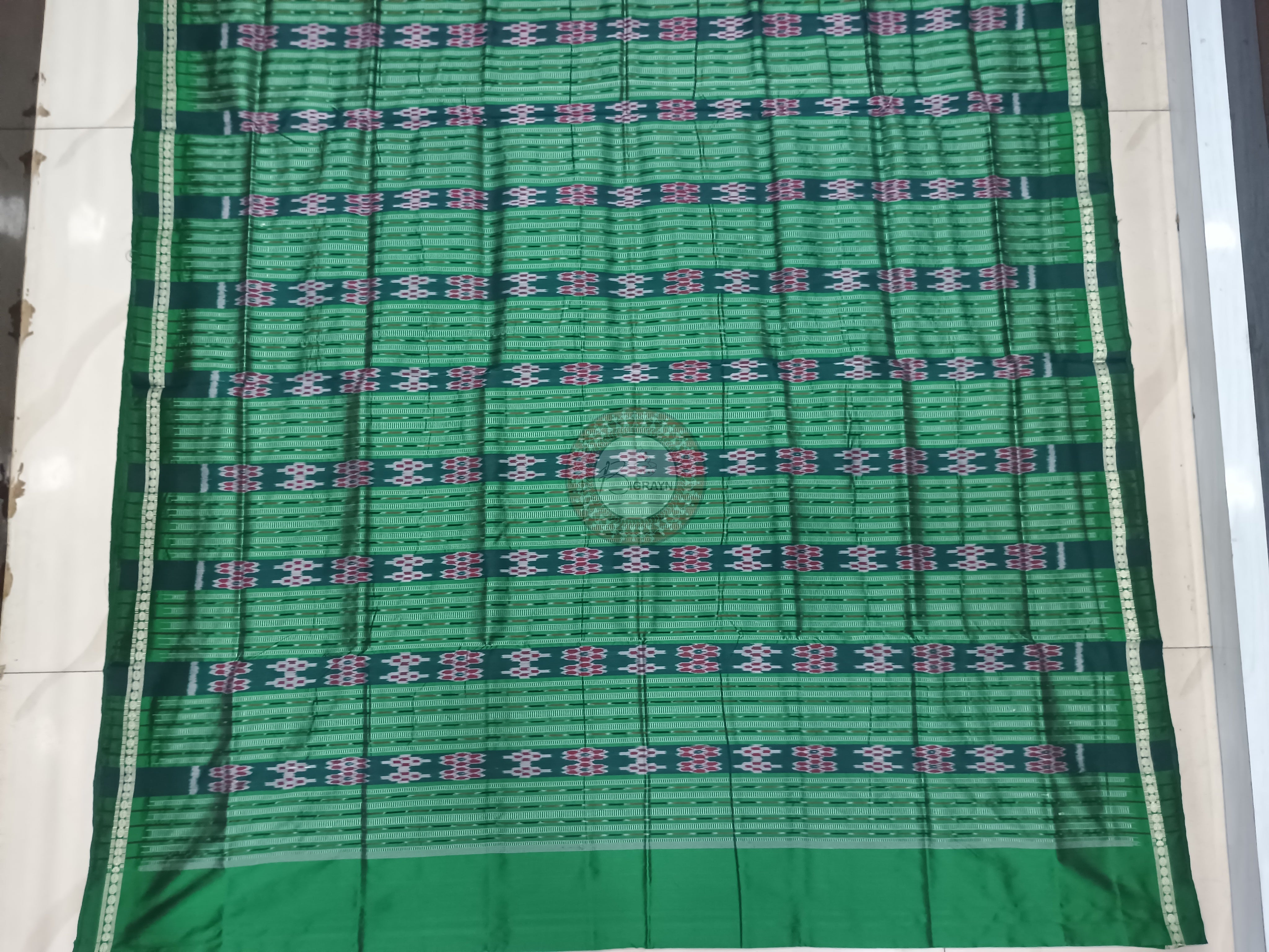 Magenta Green Ek Phulia Bomkai Silk Saree