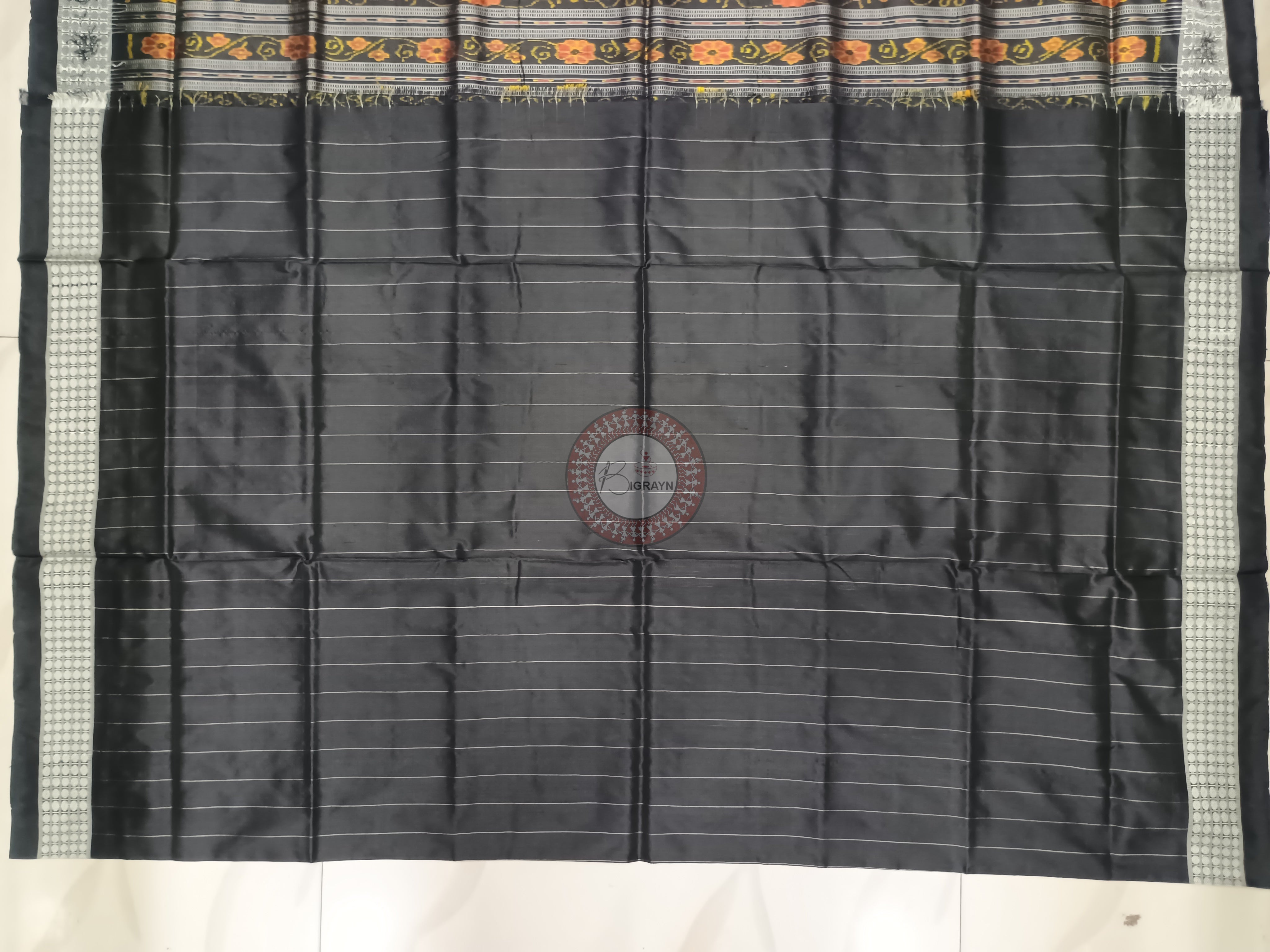 Multi Black Utkal Laxmi Sambalpuri Silk Saree