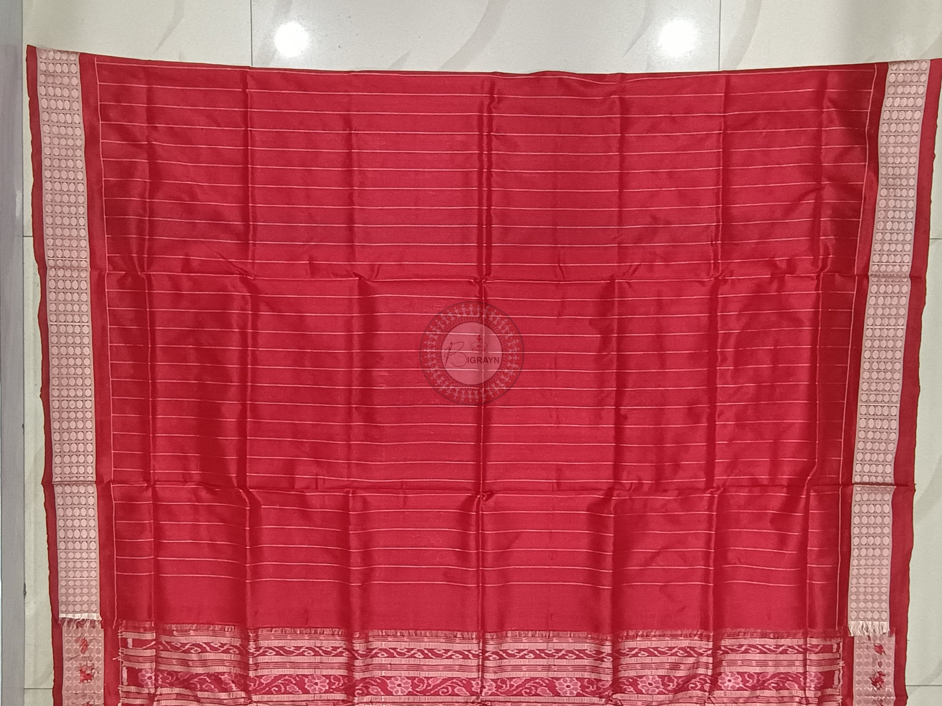 Black Red Nabakothi Odisha Handloom Sambalpuri Silk Saree