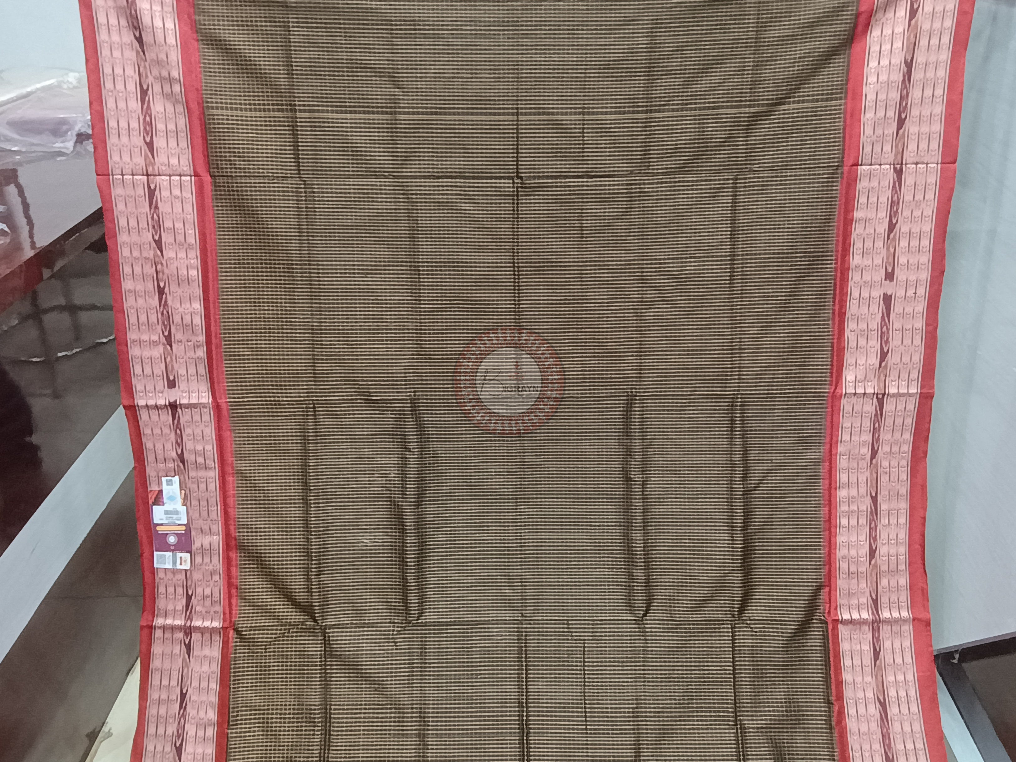 Black Red Sachipar Odisha Handloom Sambalpuri Silk Saree