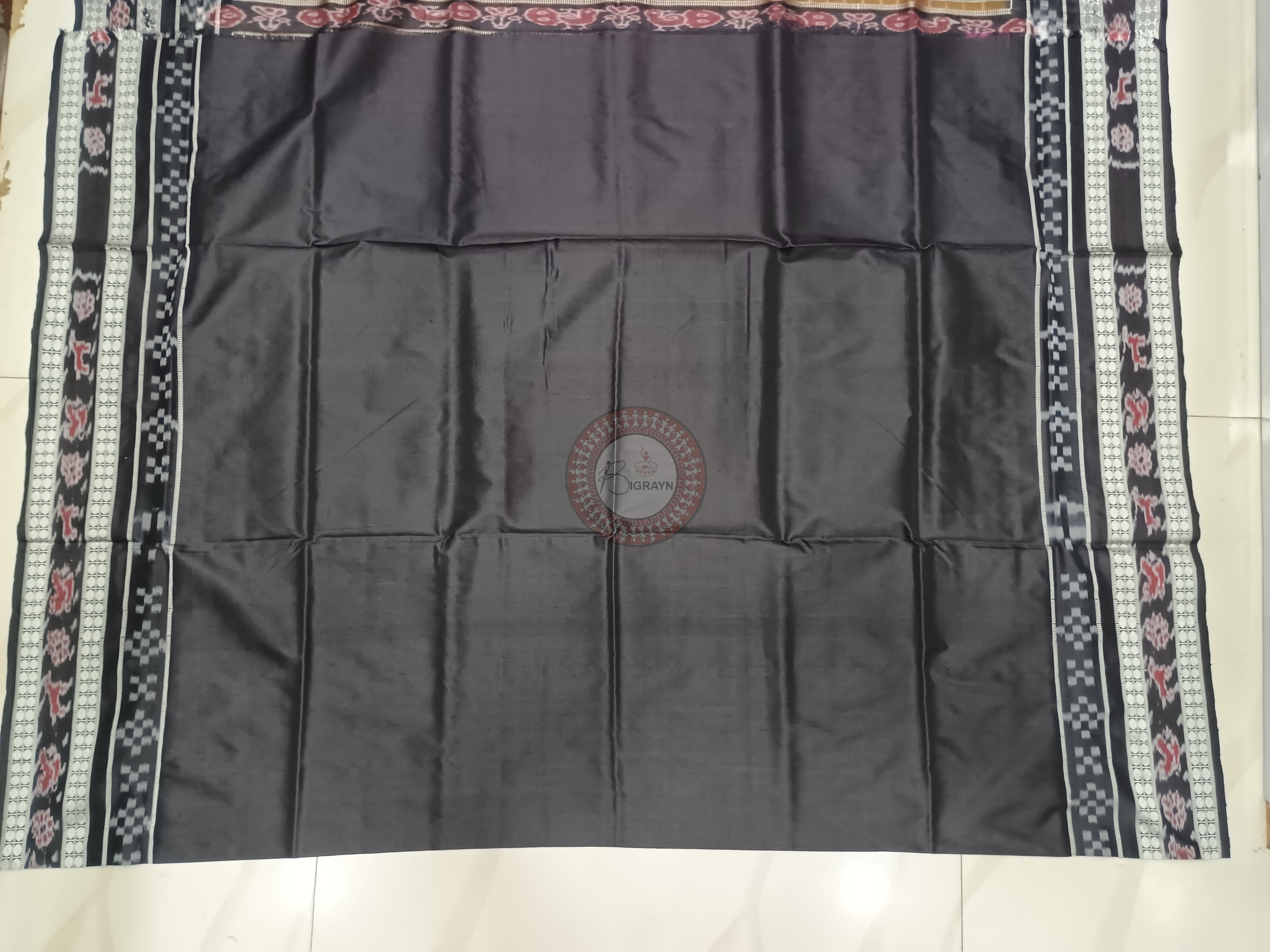 Pink Black Sachipar Odisha Handloom Sambalpuri Silk Saree