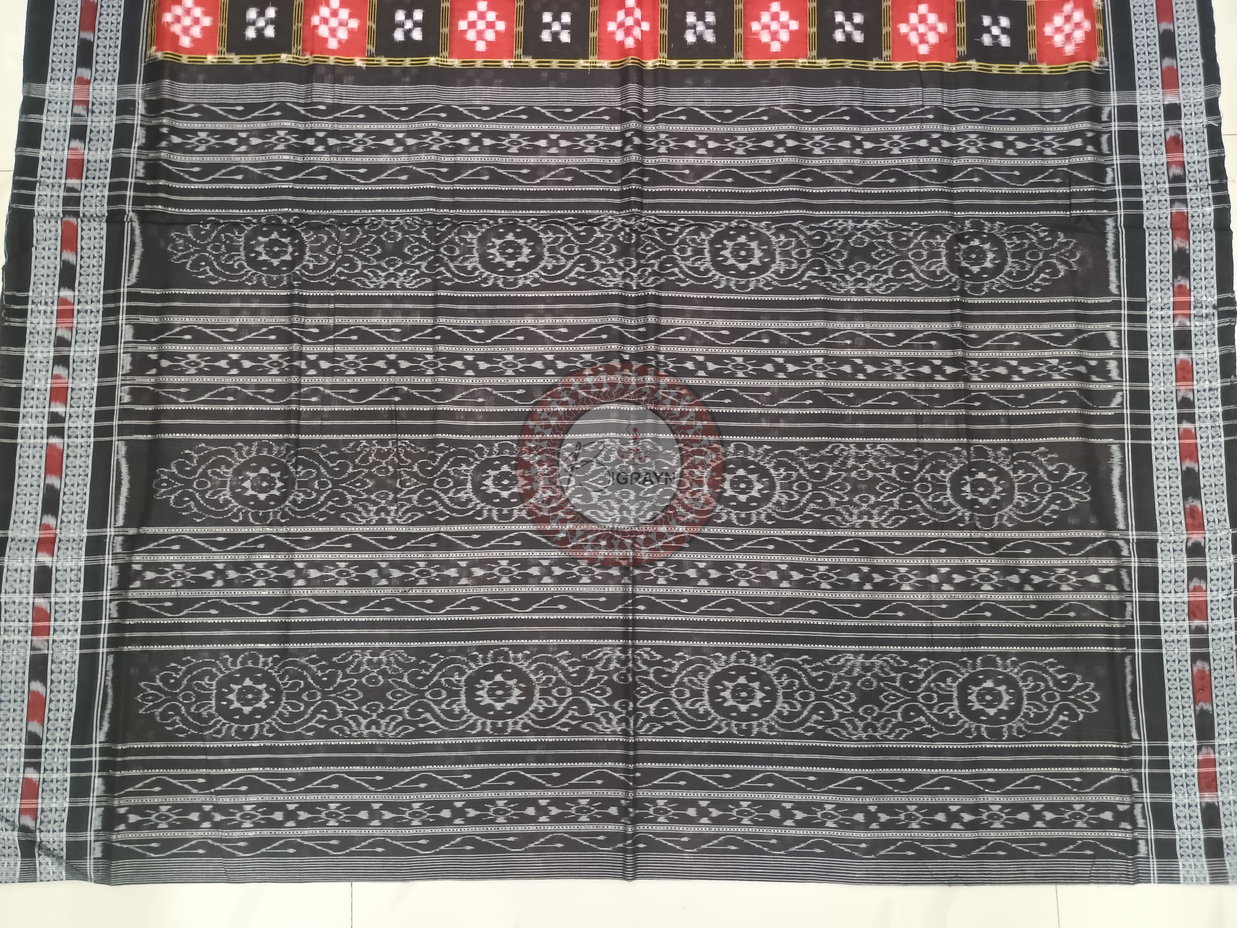 Red Black Mini Pasapali Odisha Handloom Sambalpuri Cotton