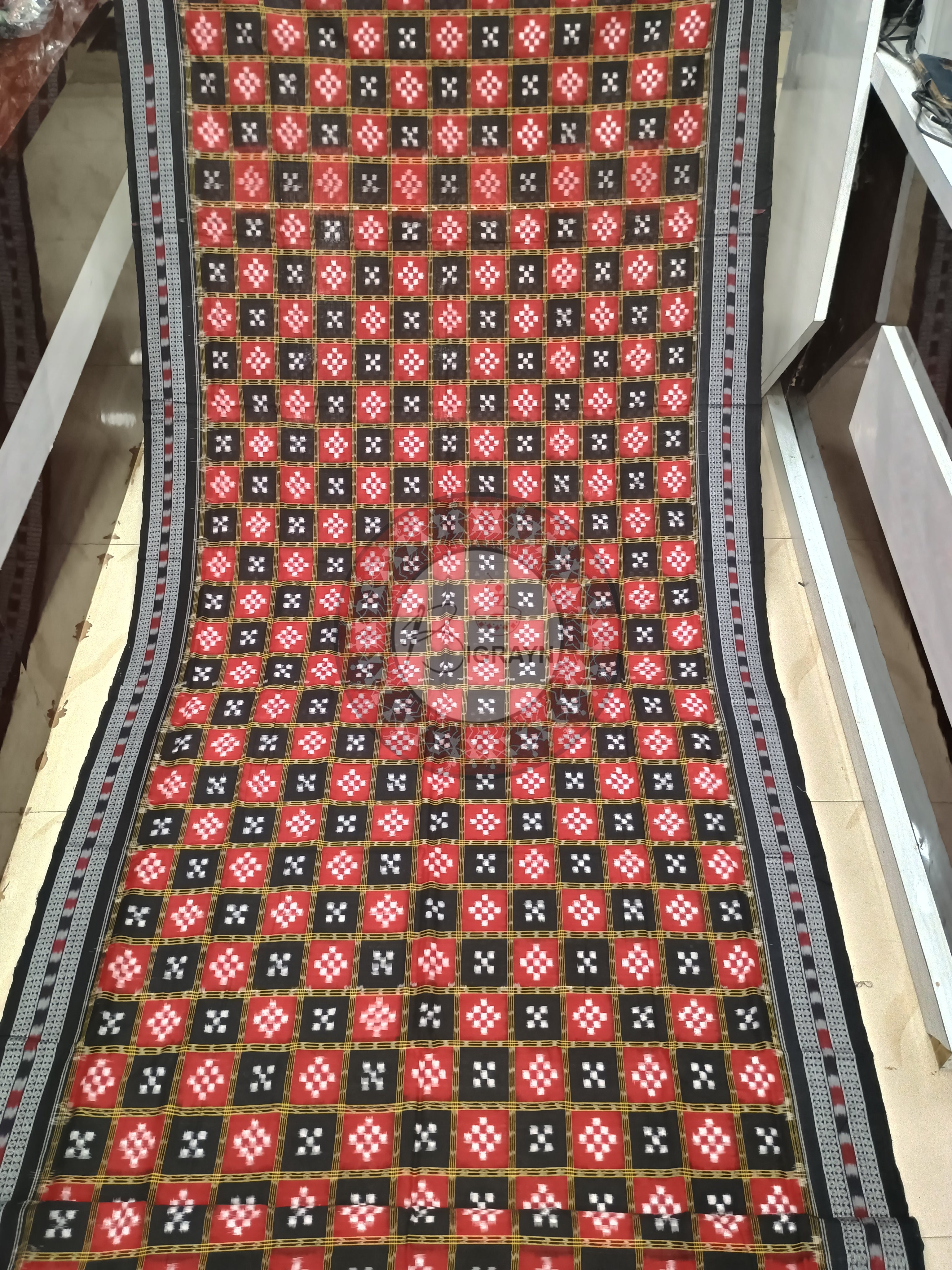 Red Black Mini Pasapali Odisha Handloom Sambalpuri Cotton
