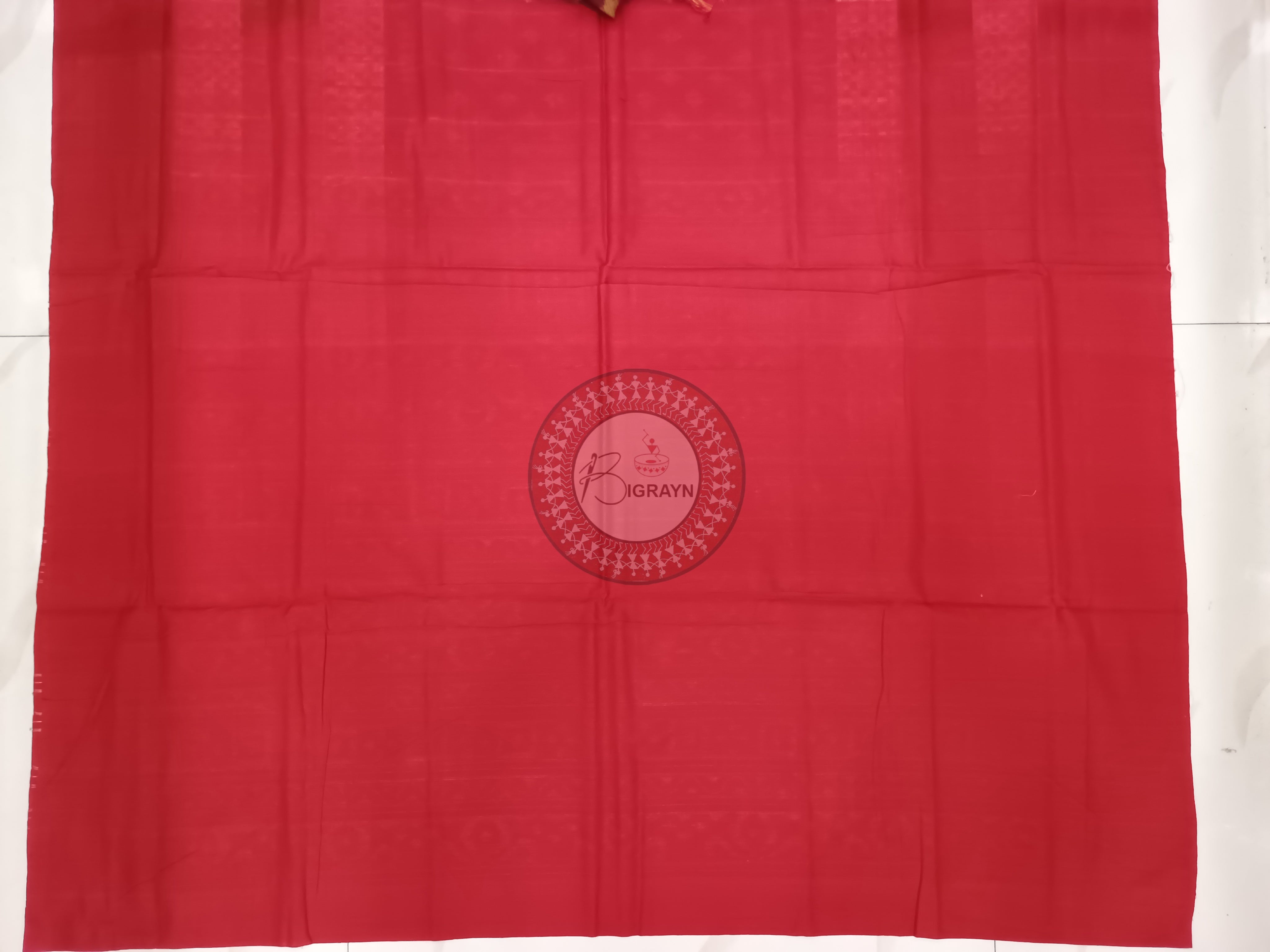 Maroon White Red Ikat Odisha Handloom Sambalpuri Cotton