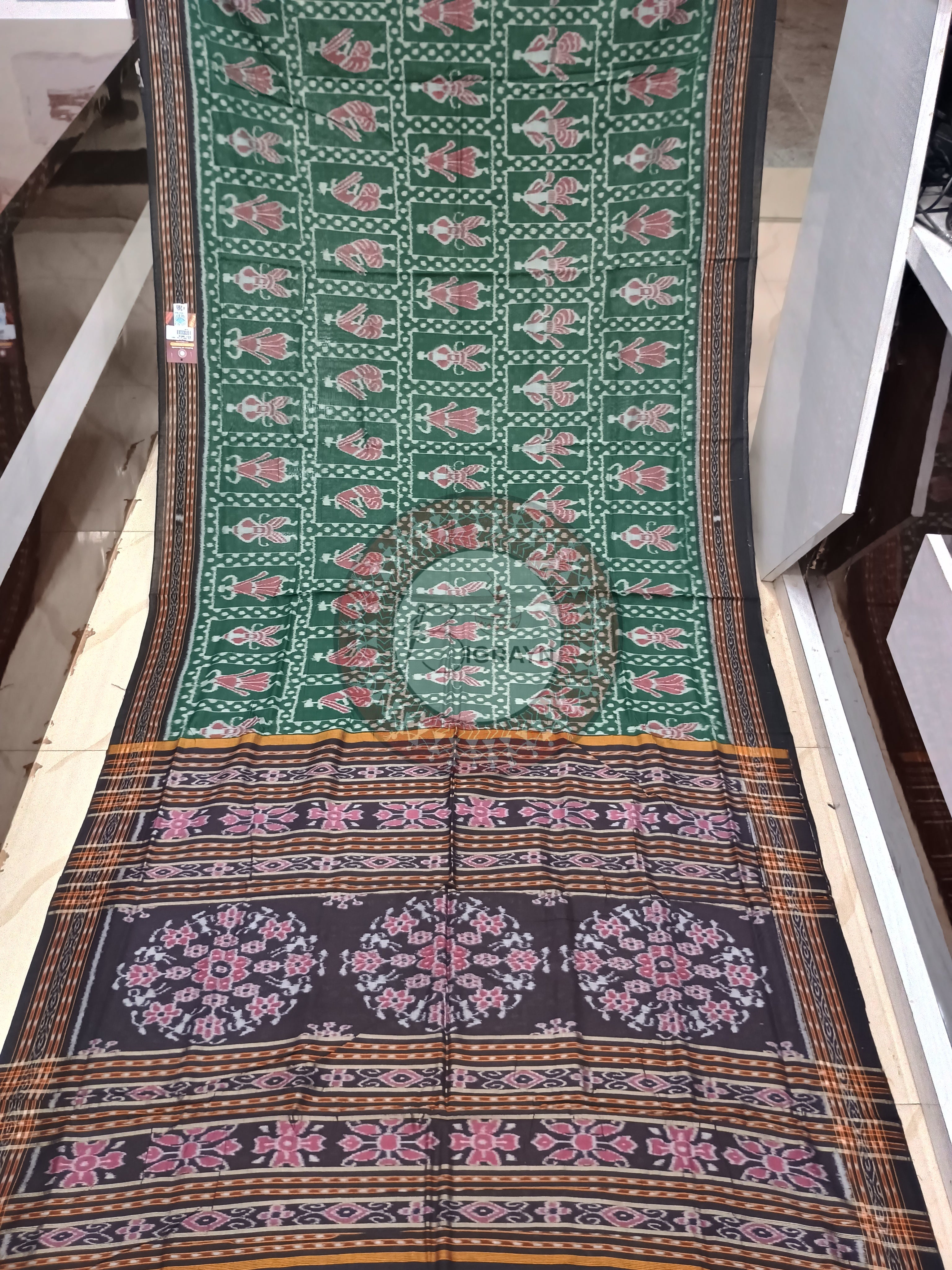 Green Coffee Tribal Odisha Handloom Sambalpuri Cotton