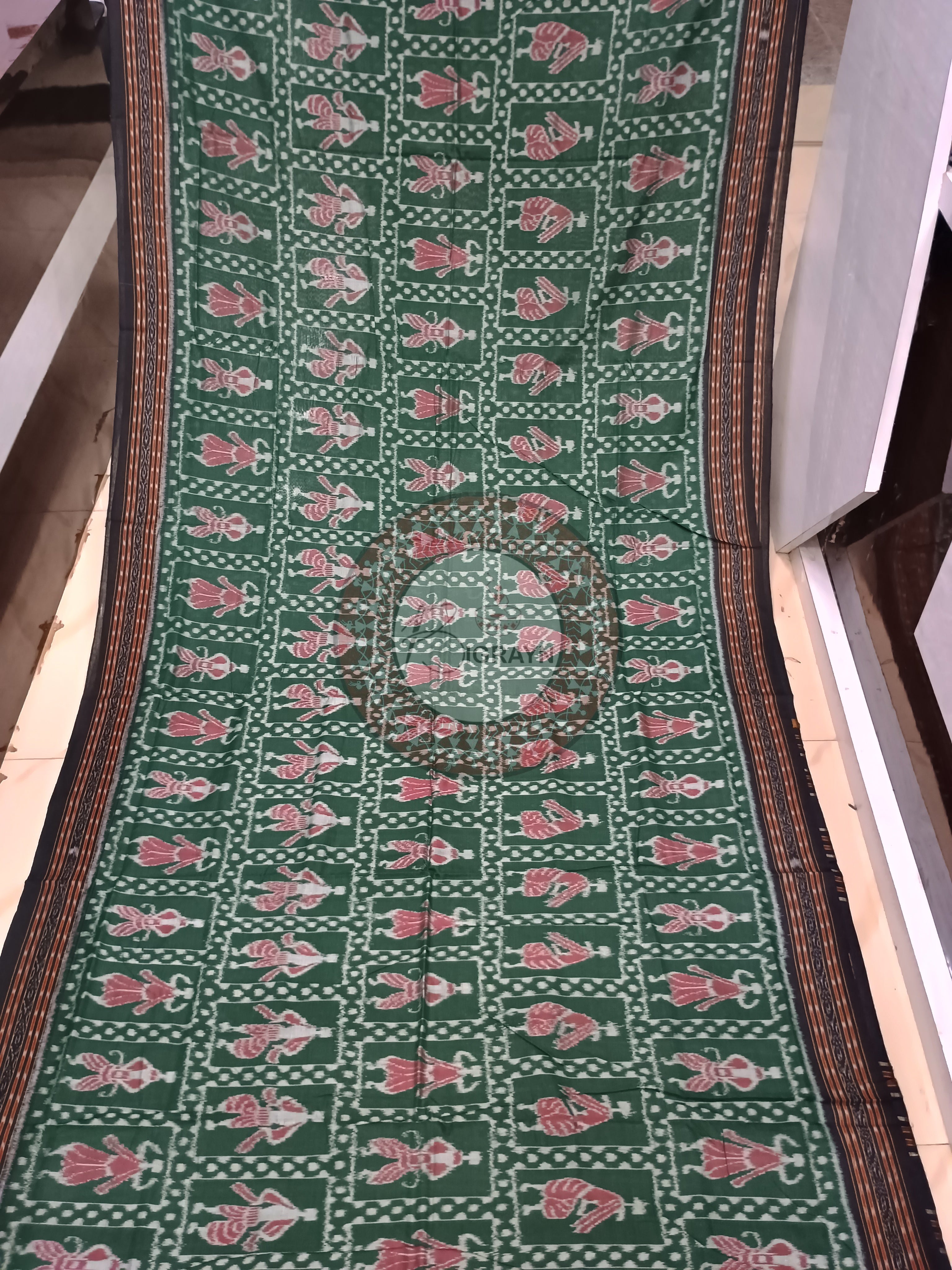 Green Coffee Tribal Odisha Handloom Sambalpuri Cotton