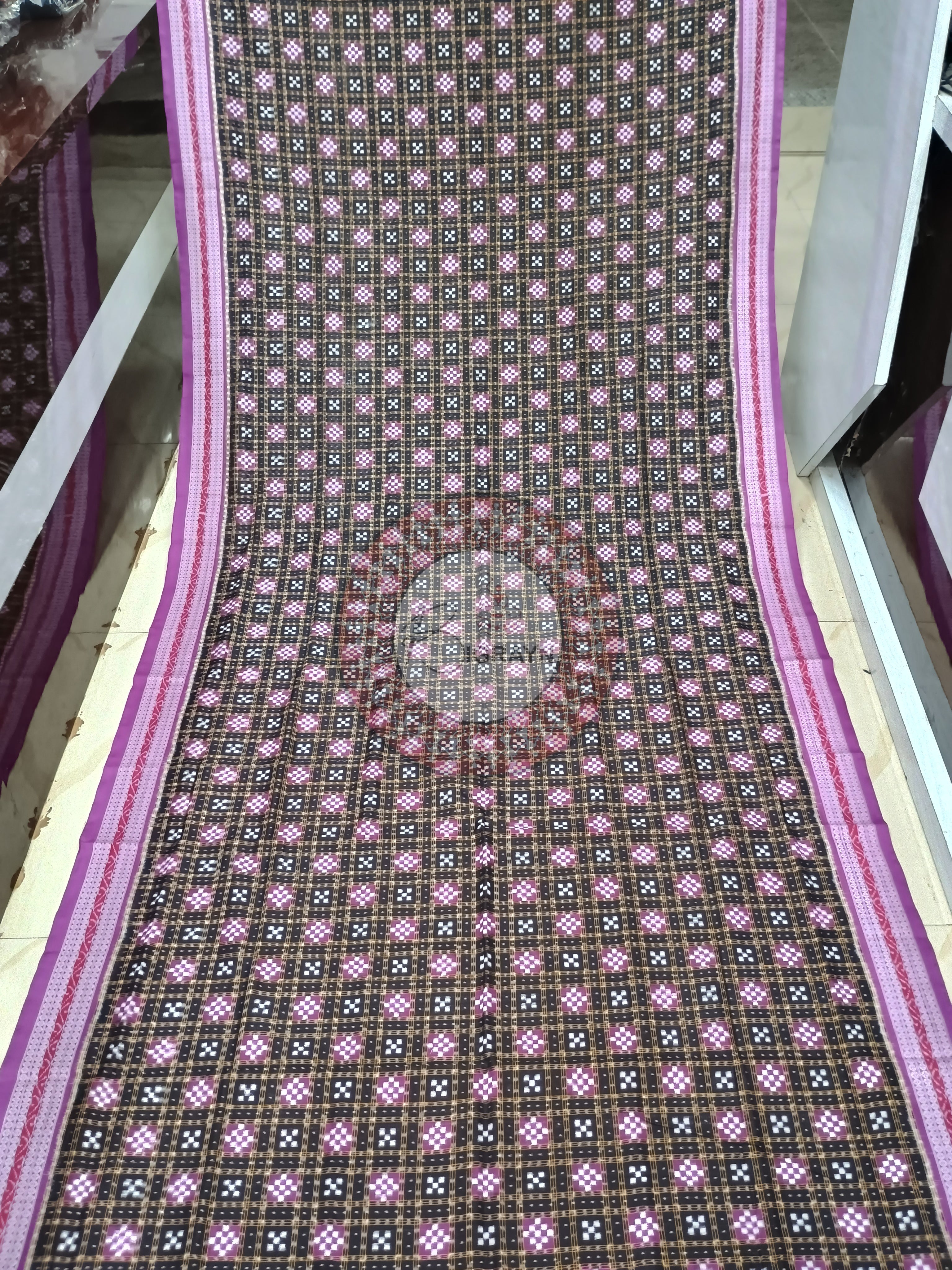 Black Purple Mini Pasapali Odisha Handloom Sambalpuri Cotton Saree