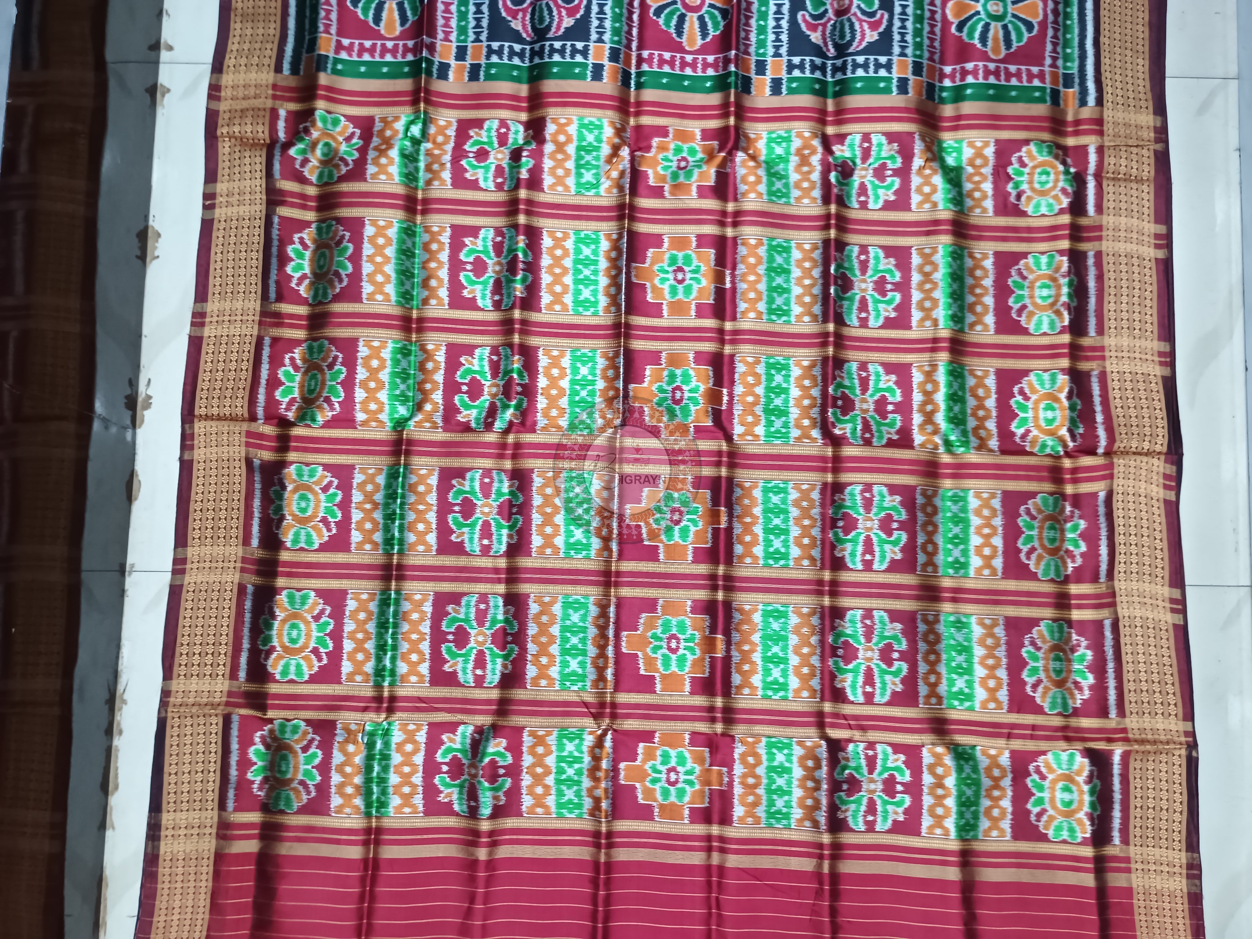 Multi Color Utkal Laxmi Mulberry Silk Saree