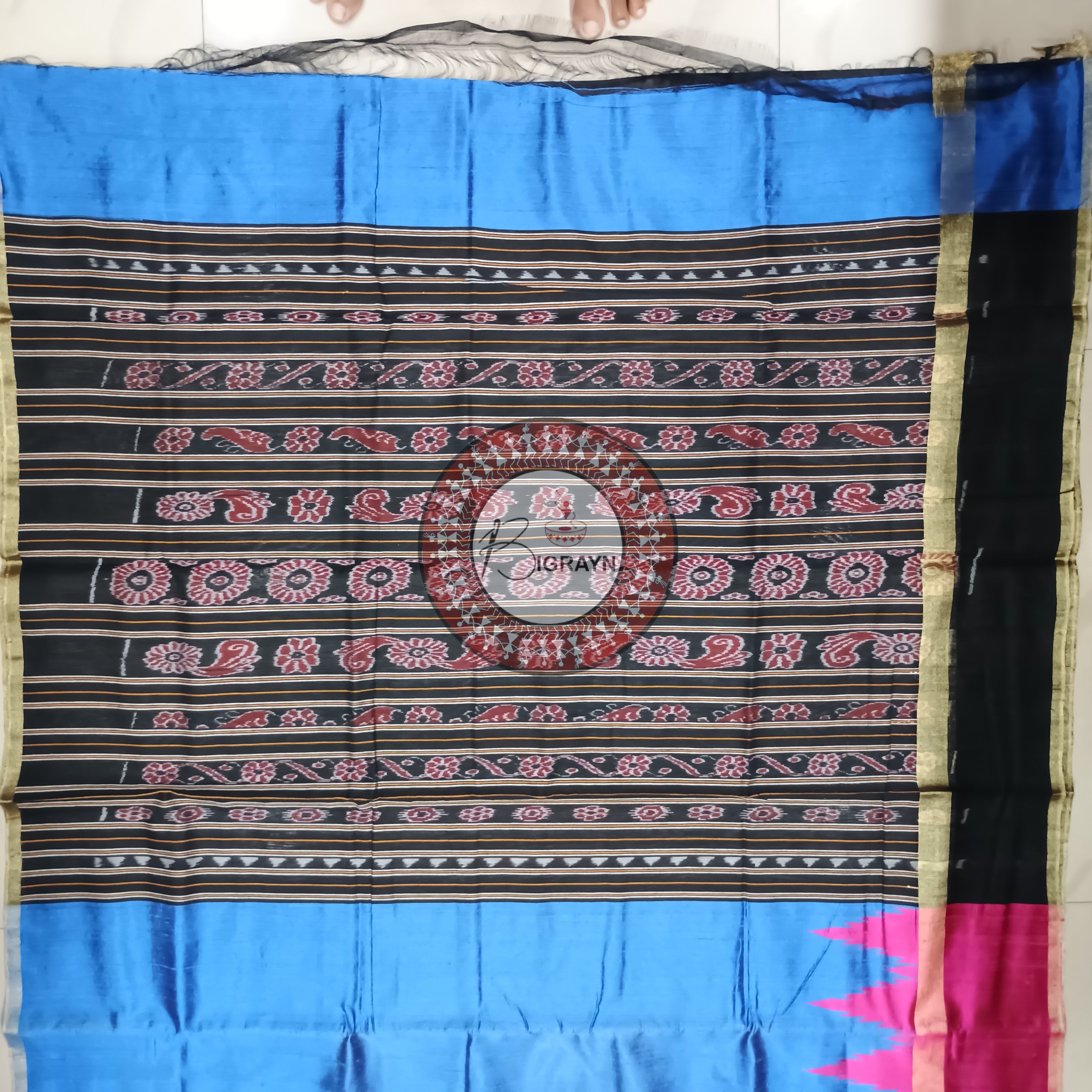 Royal Blue Gopalpur Tussar Silk Saree