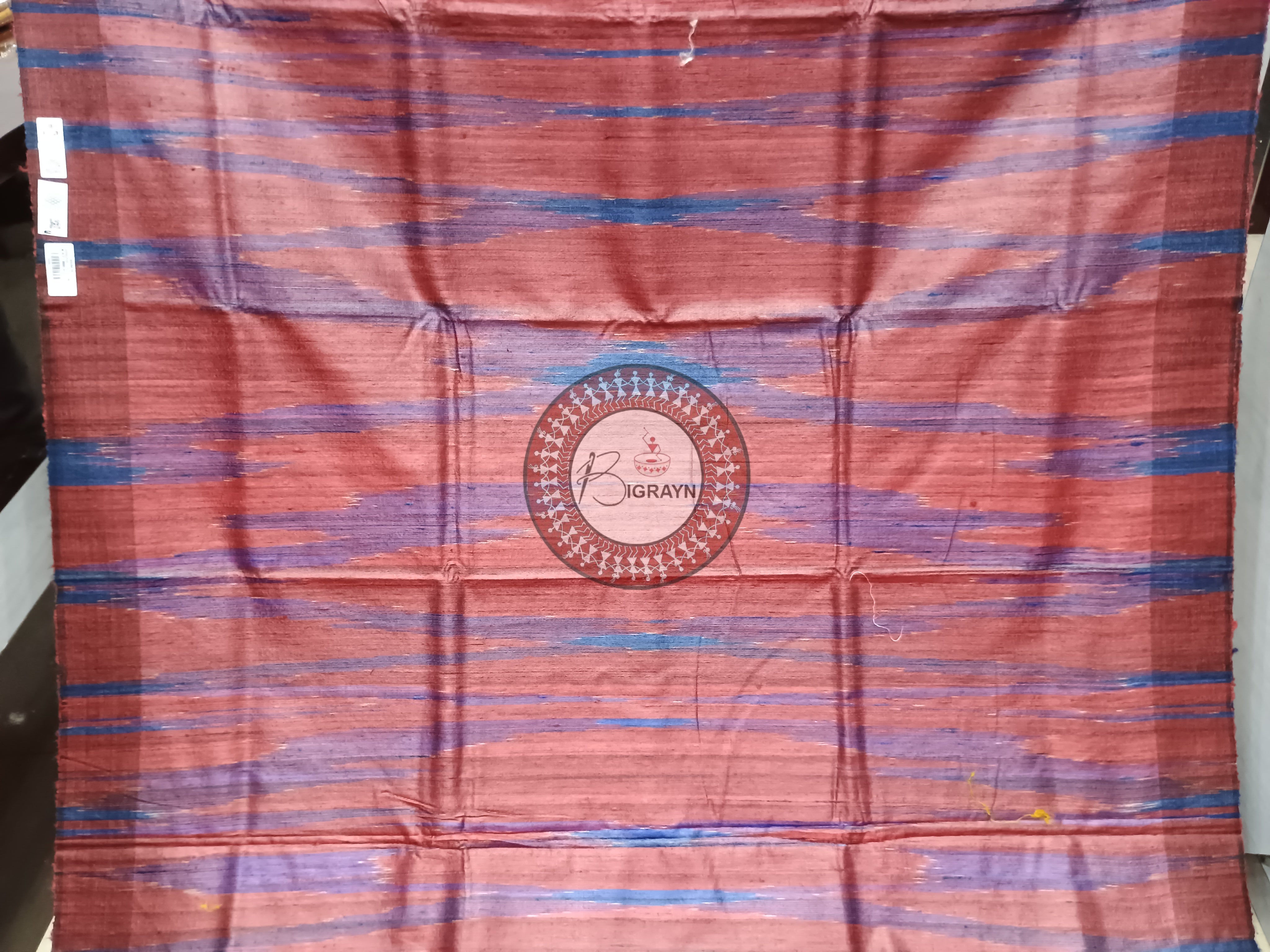 Maroon Blue Gopalpur Tussar Silk Saree