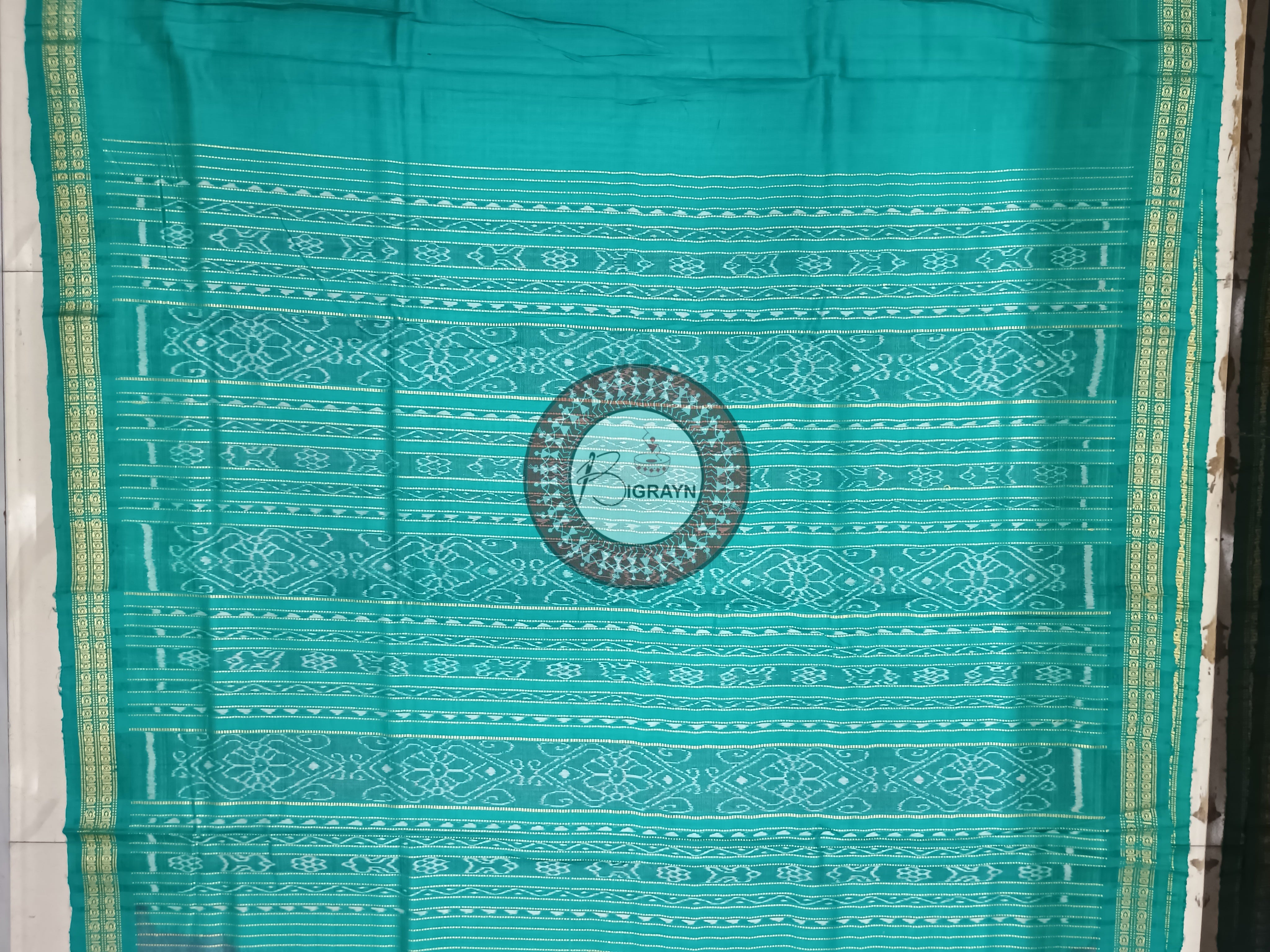 Maroon Green Gopalpur Tussar Silk Saree