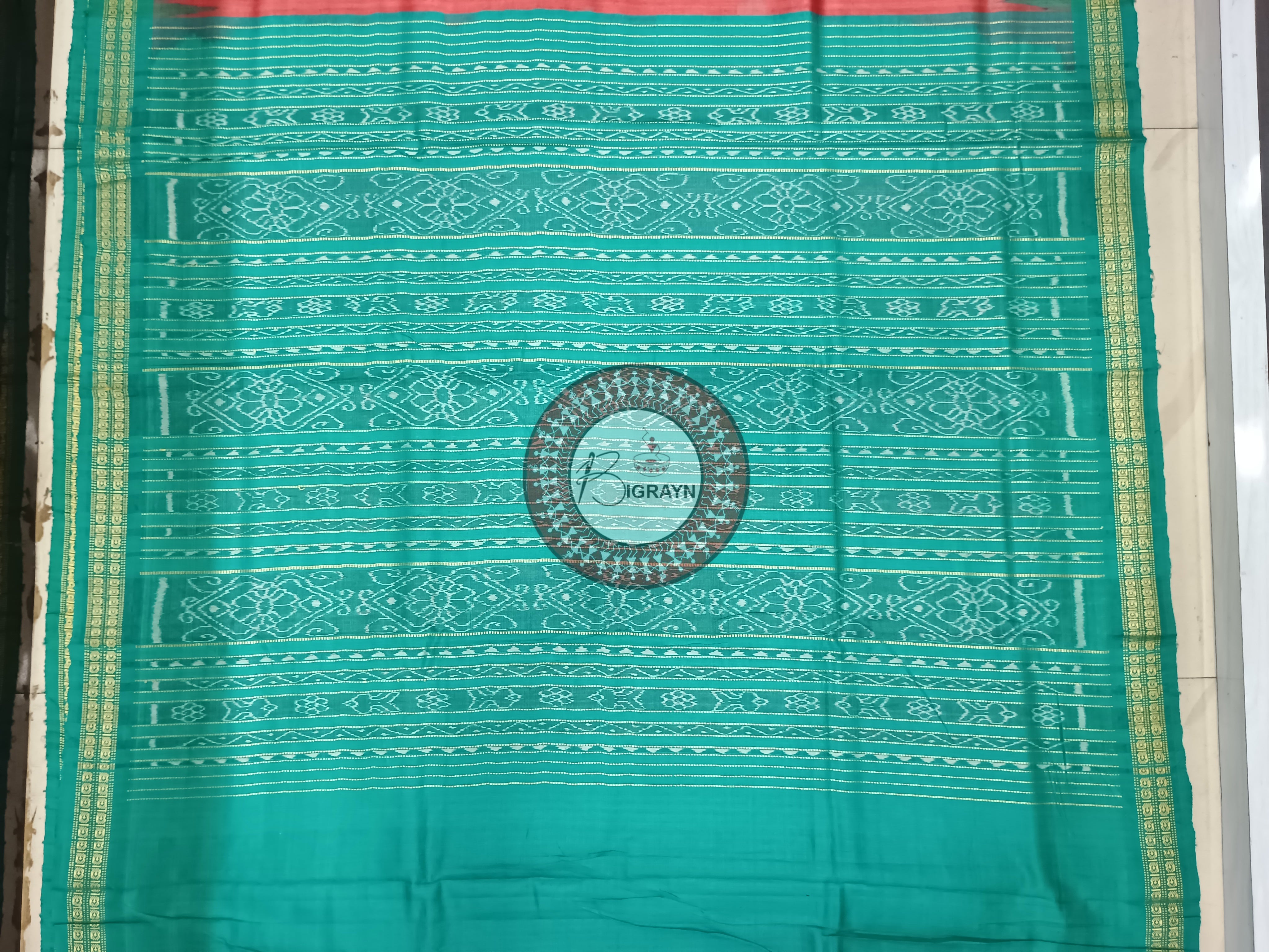 Maroon Green Gopalpur Tussar Silk Saree